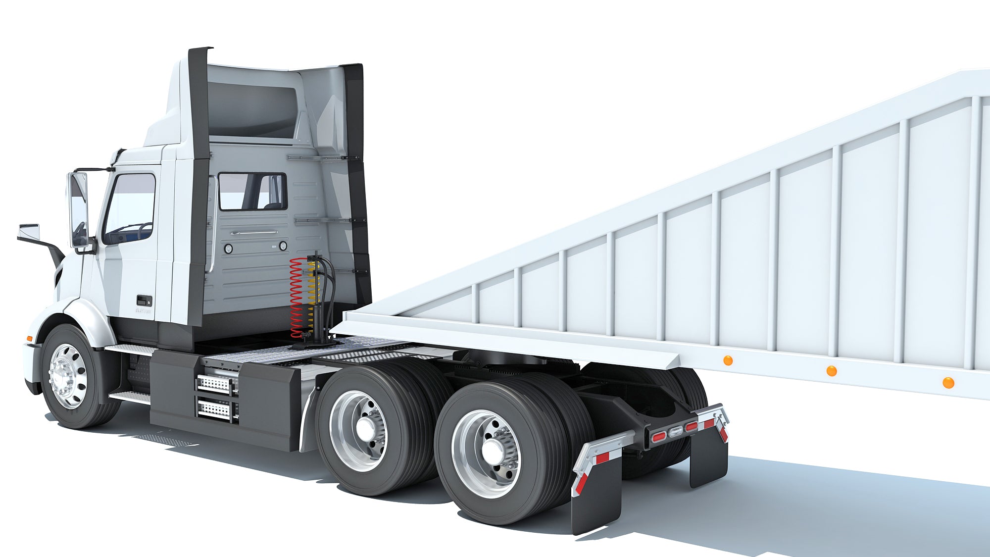 Semi Truck with Bottom Dump Trailer