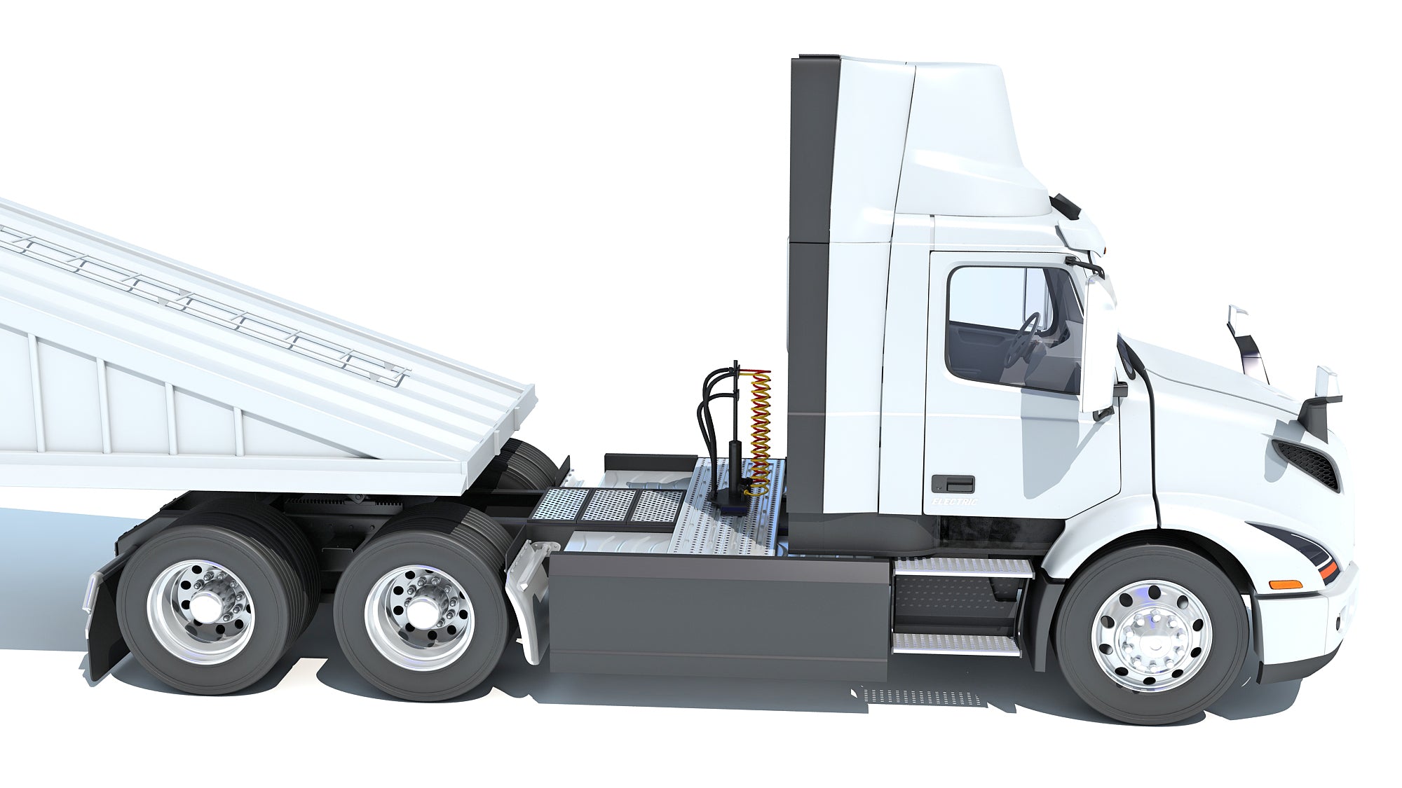 Semi Truck with Bottom Dump Trailer