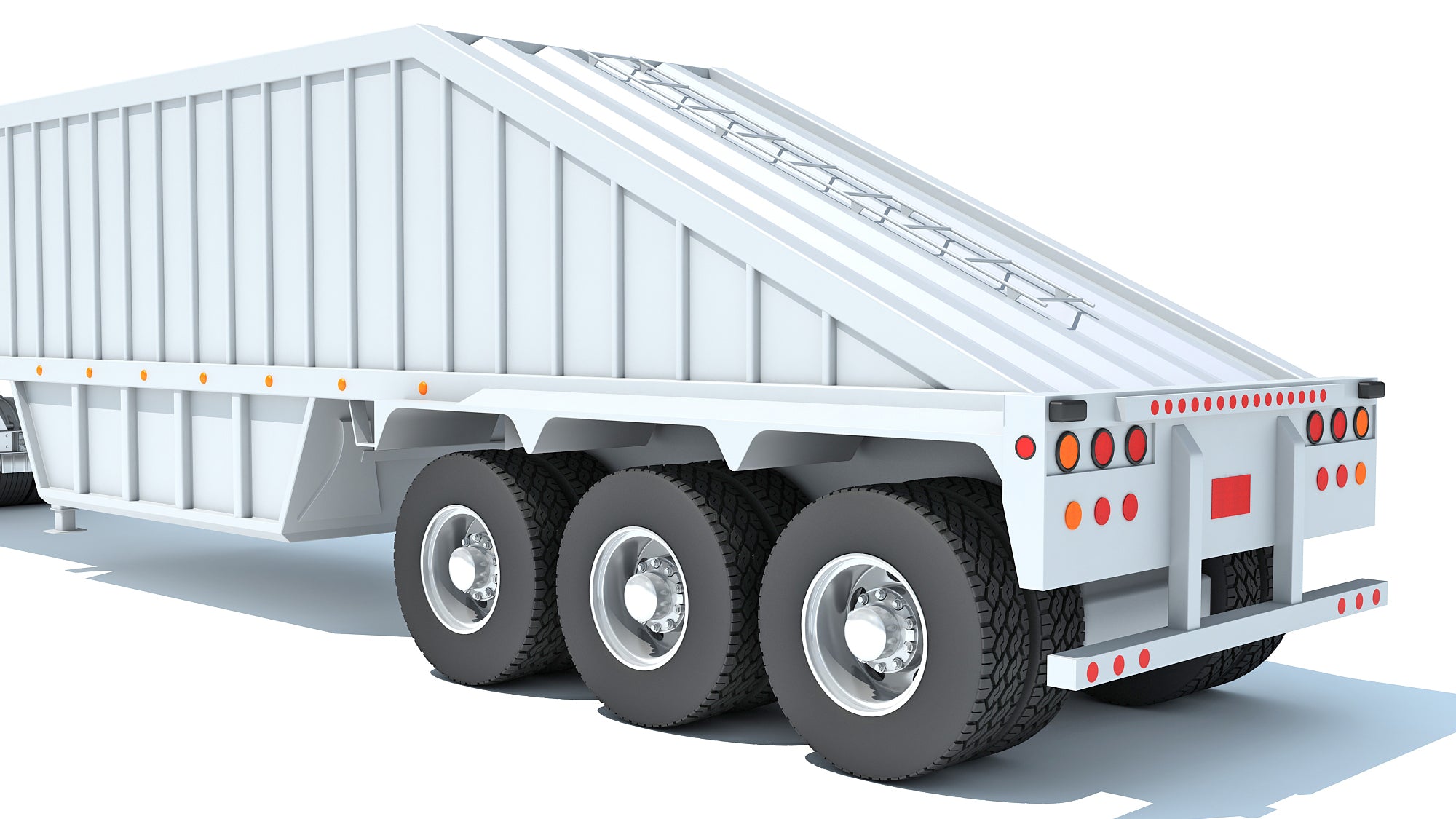 Semi Truck with Bottom Dump Trailer