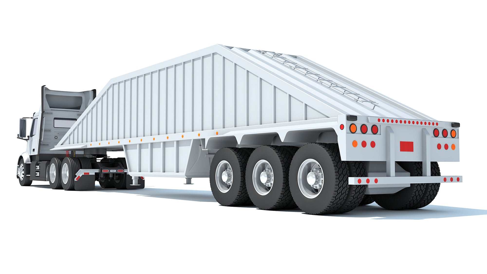 Semi Truck with Bottom Dump Trailer