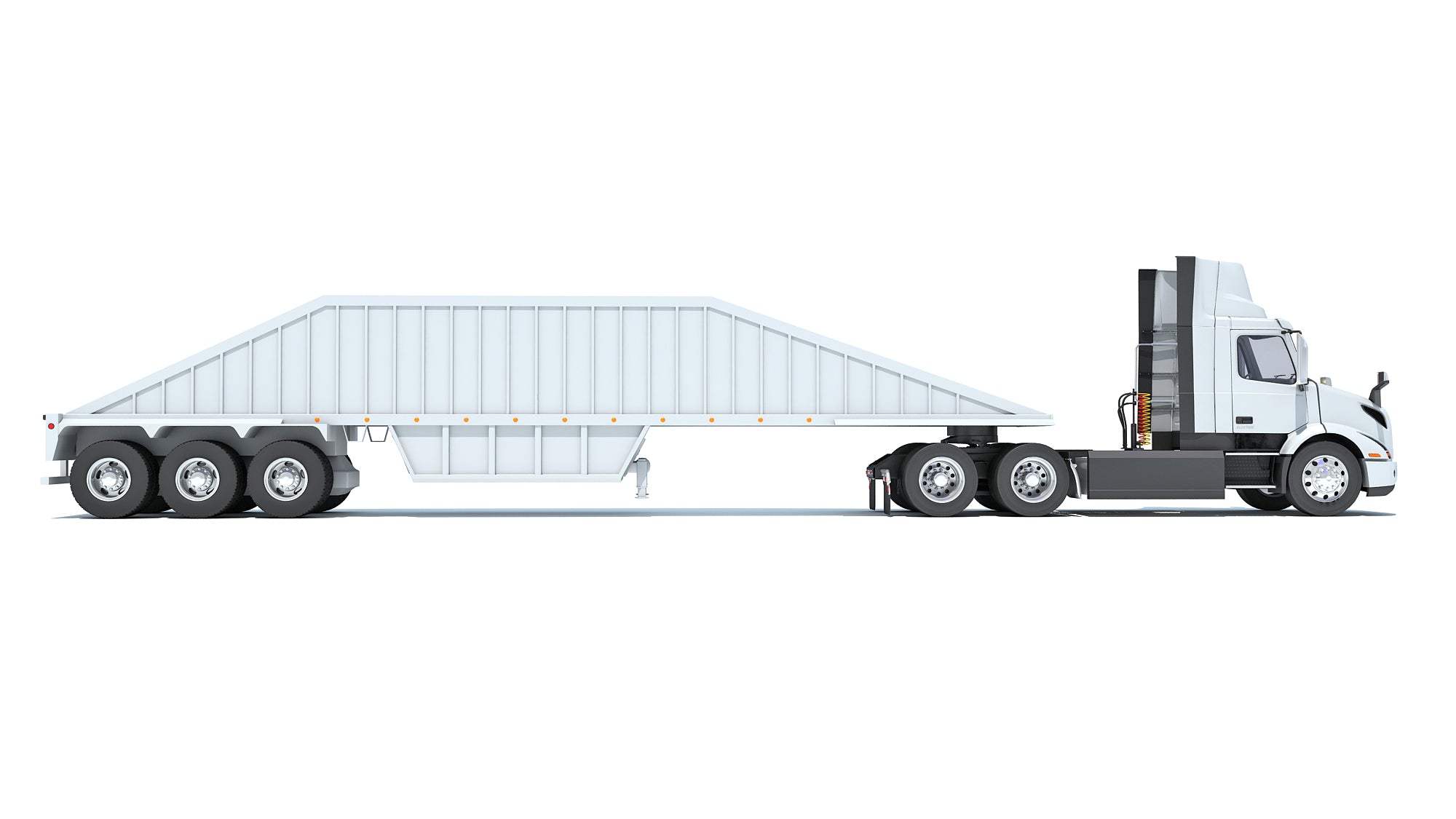 Semi Truck with Bottom Dump Trailer