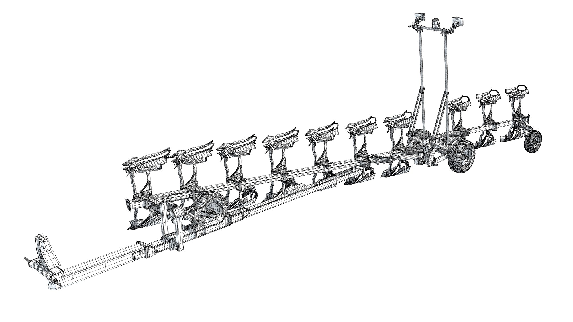 Semi Mounted Farm Plough