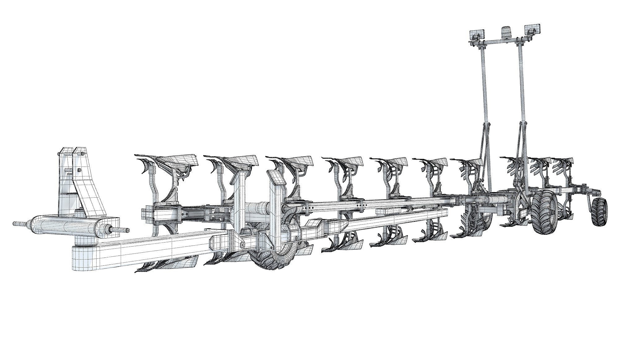 Semi Mounted Farm Plough
