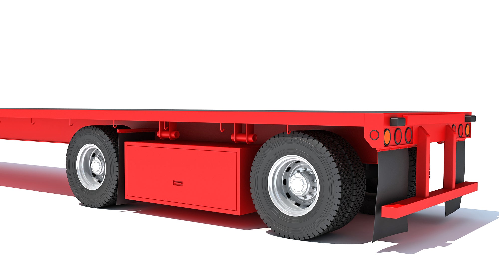 Truck with Flatbed Trailer Kenworth