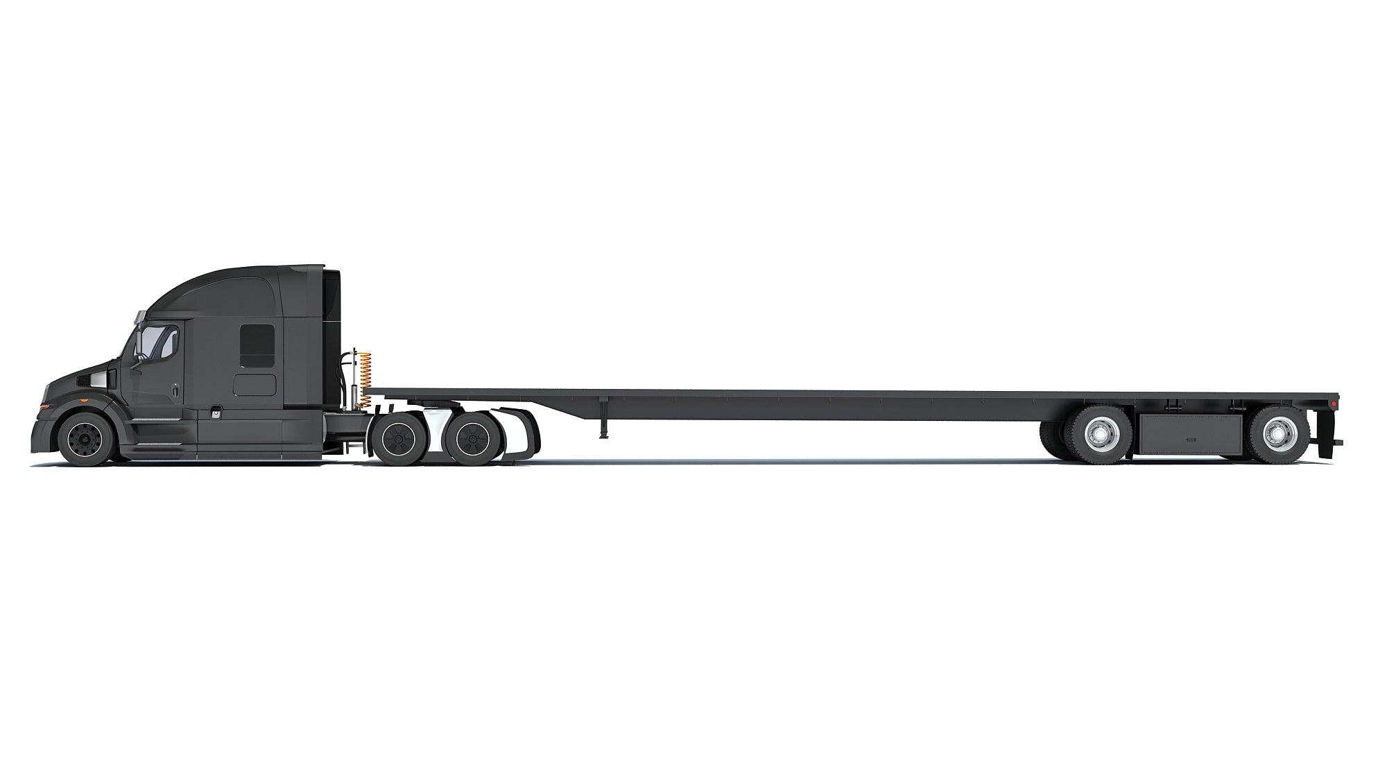Truck with Flatbed Trailer