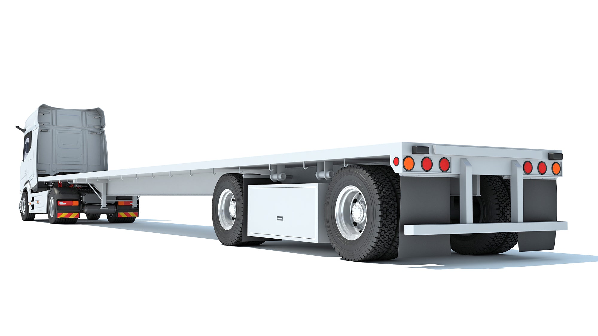 Truck with Flatbed Trailer - DAF