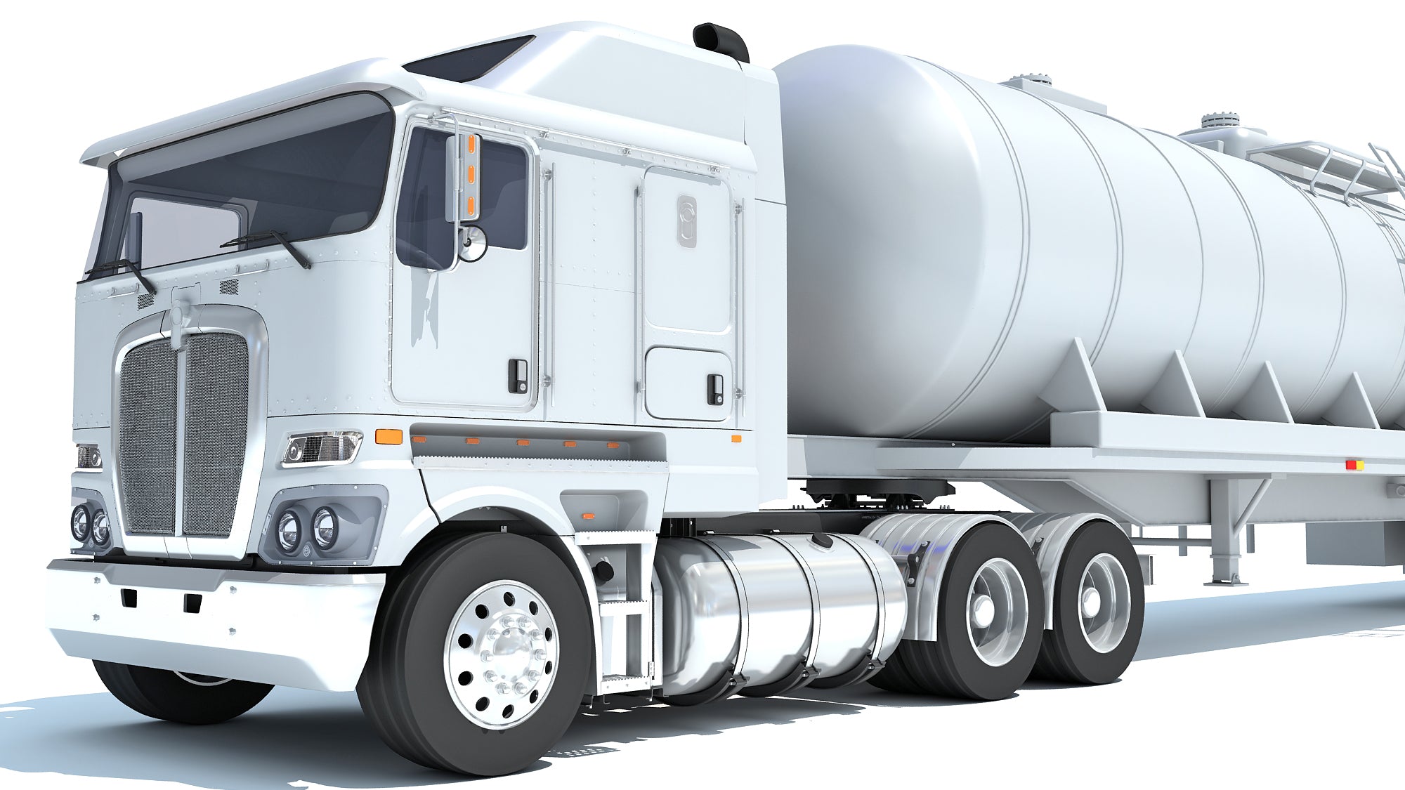 Truck with Tank Semitrailer