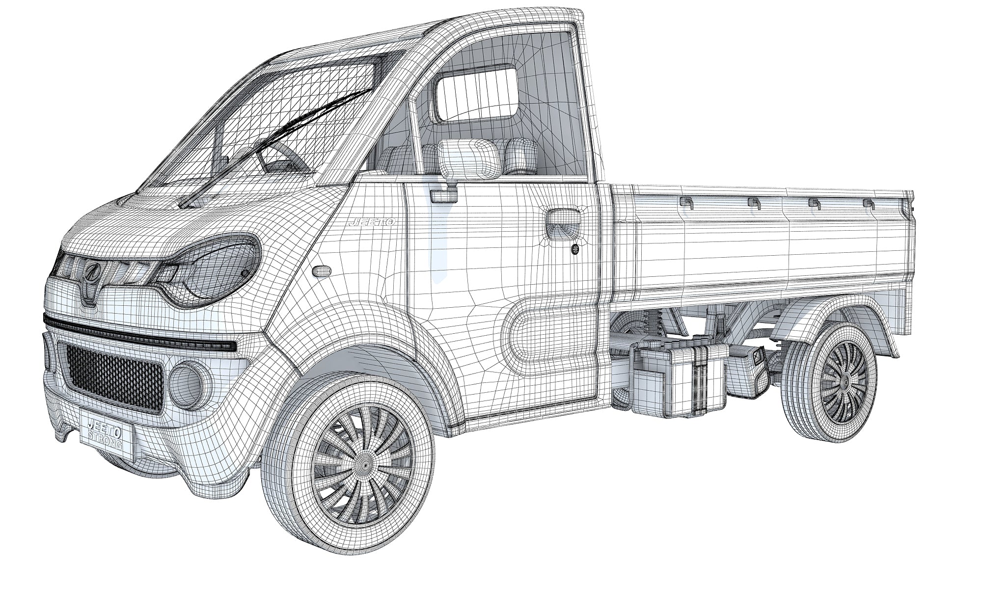 Mahindra Jeeto Minivan 3D Indian Light Commercial Vehicle LCV