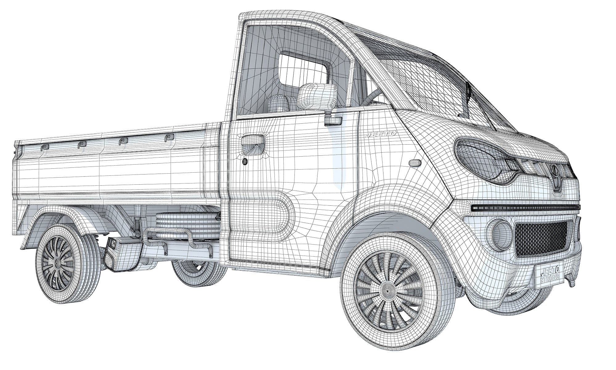Mahindra Jeeto Minivan 3D Indian Light Commercial Vehicle LCV