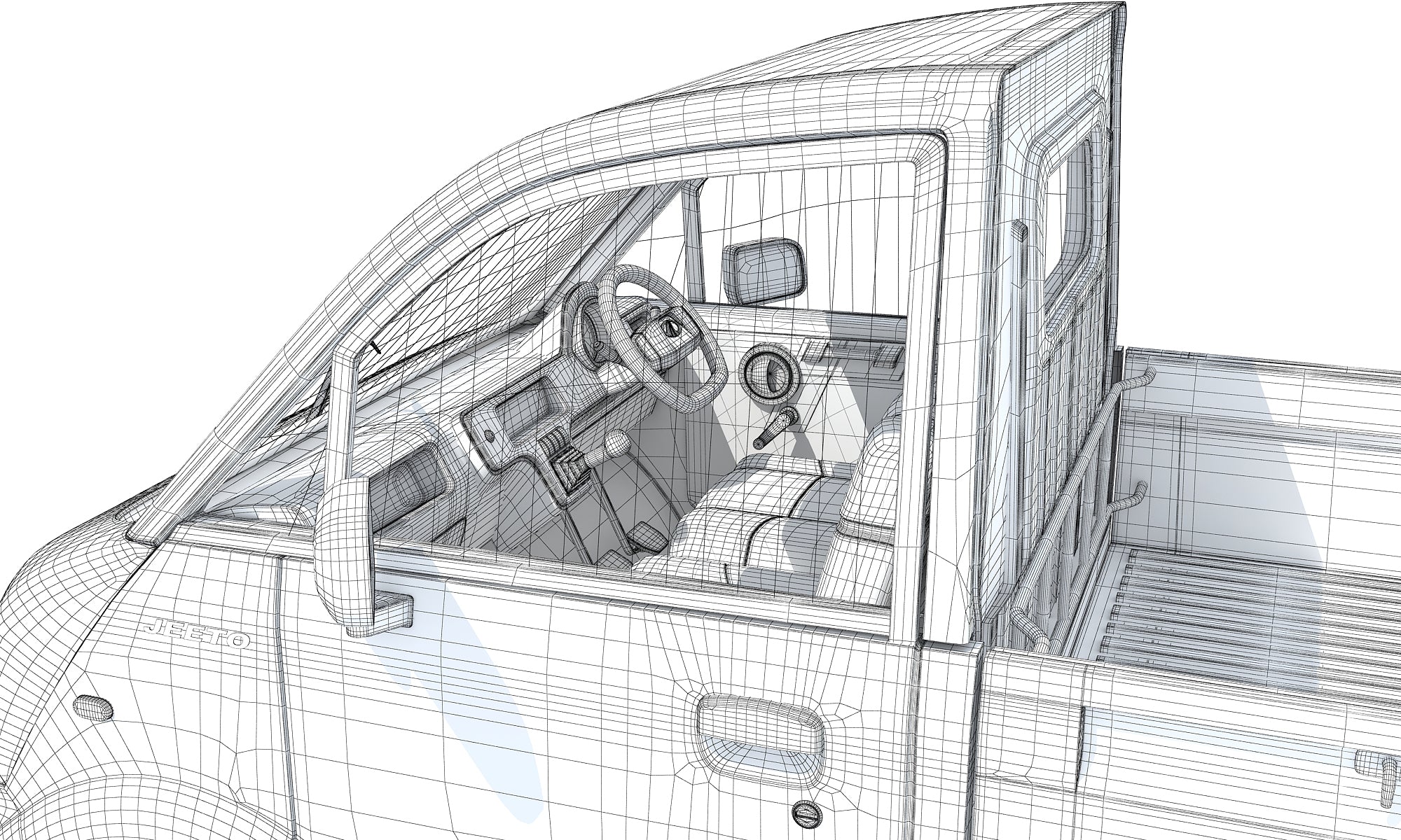 Mahindra Jeeto Minivan 3D Indian Light Commercial Vehicle LCV