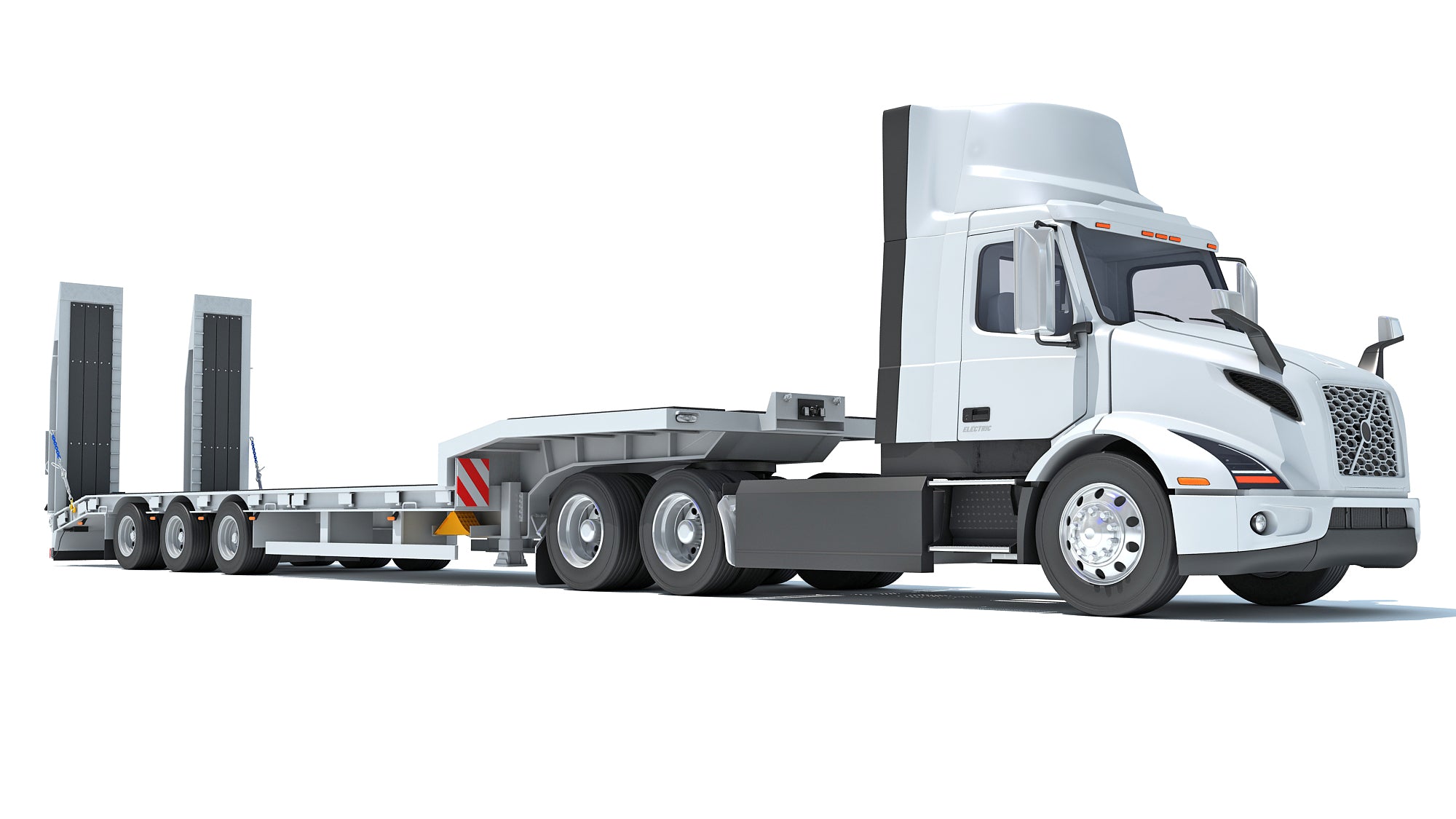 Semi-Truck with Platform Trailer