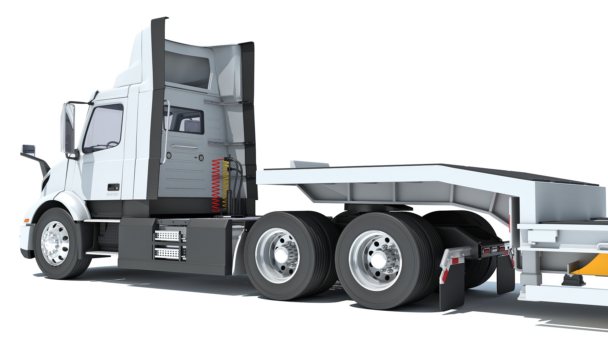 Semi-Truck with Platform Trailer