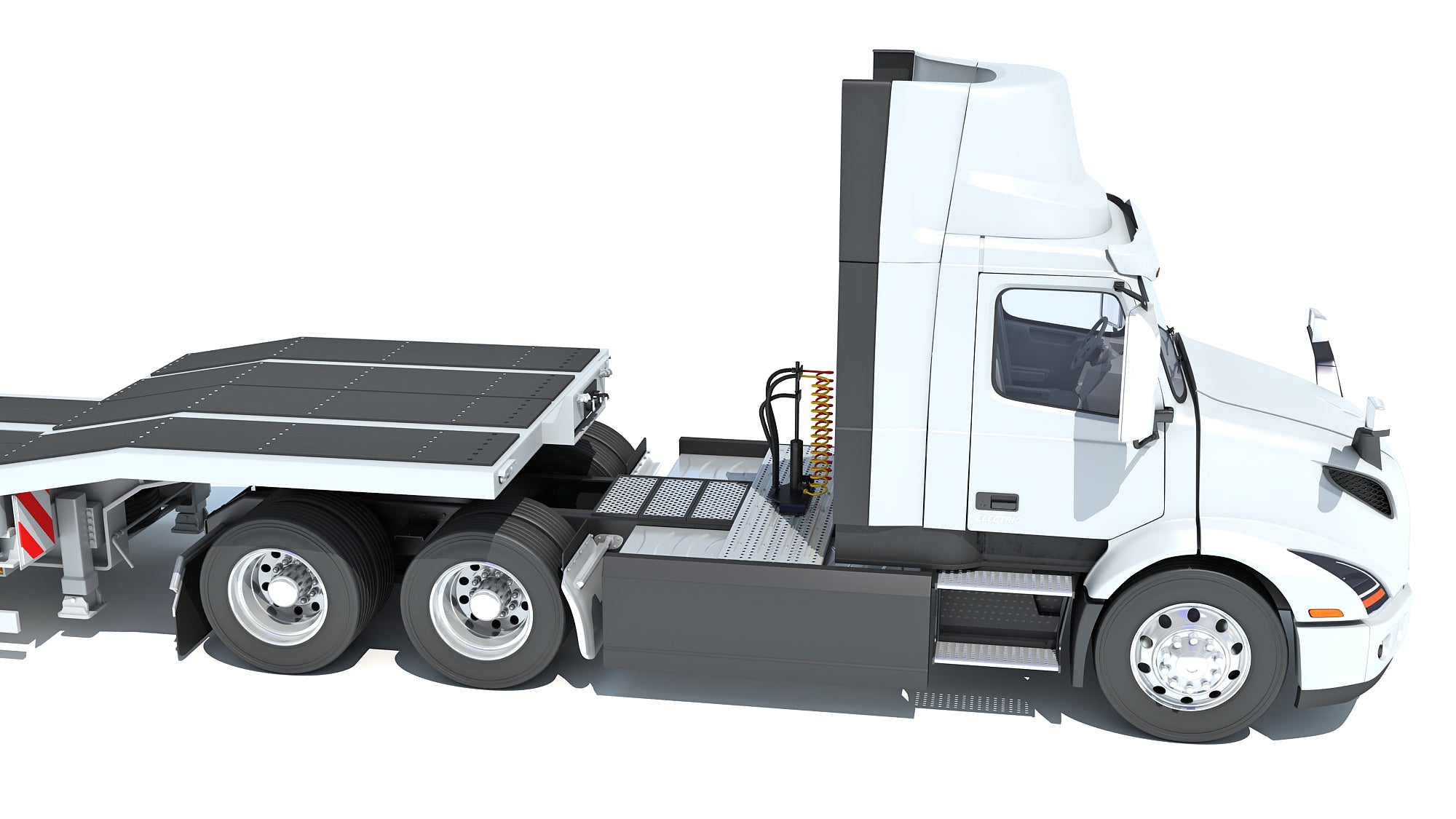 Semi-Truck with Platform Trailer