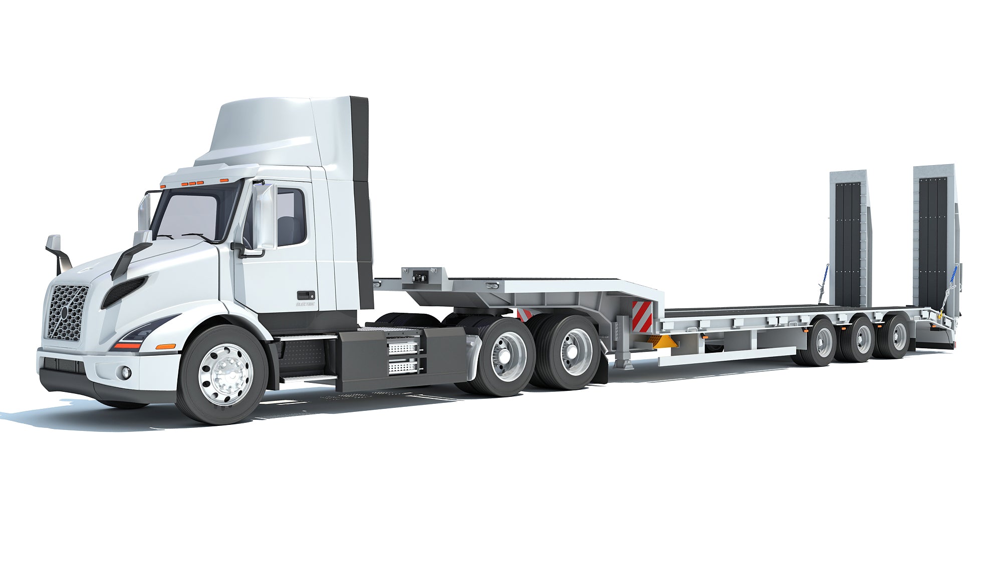 Semi-Truck with Platform Trailer