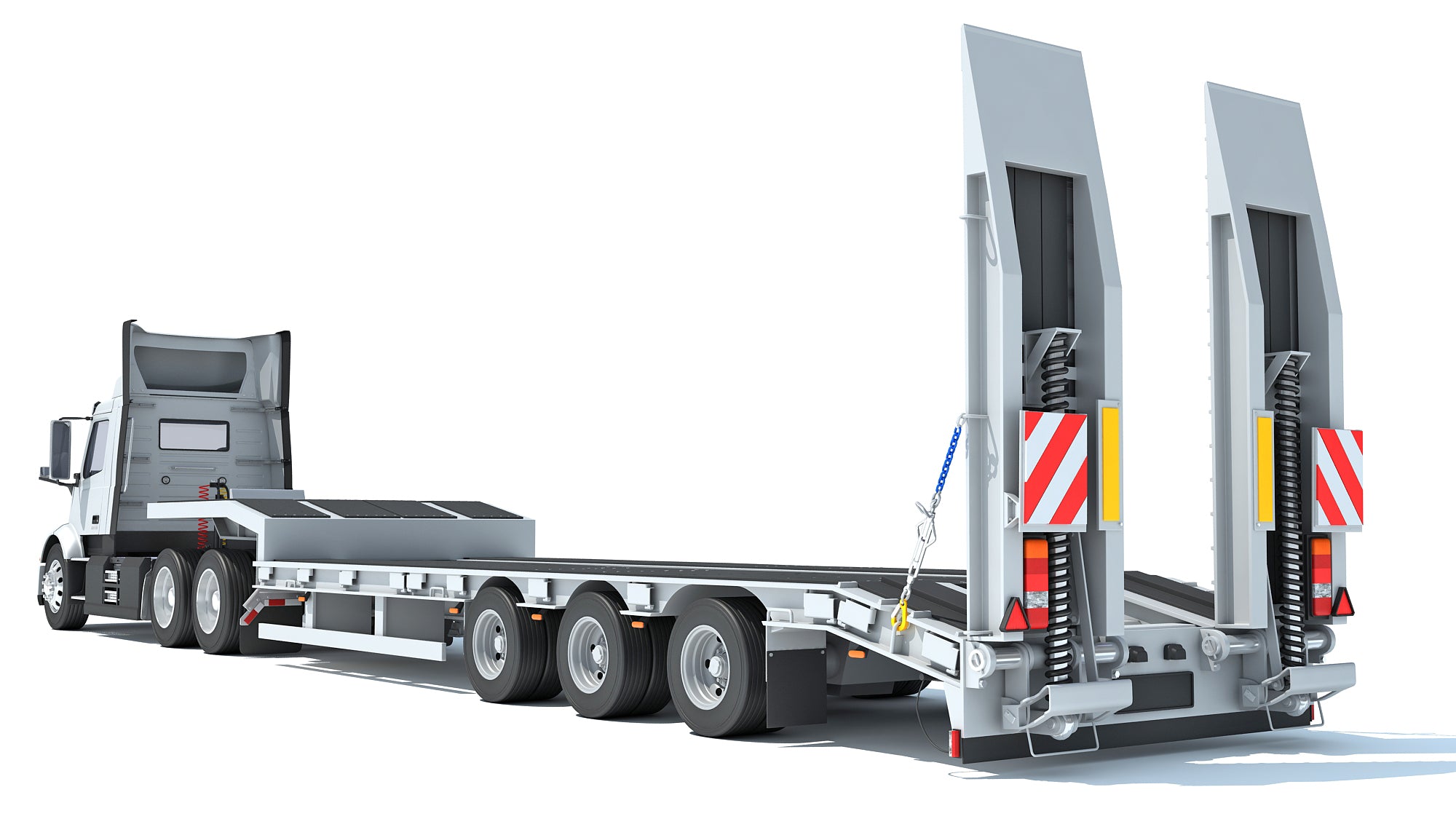 Semi-Truck with Platform Trailer