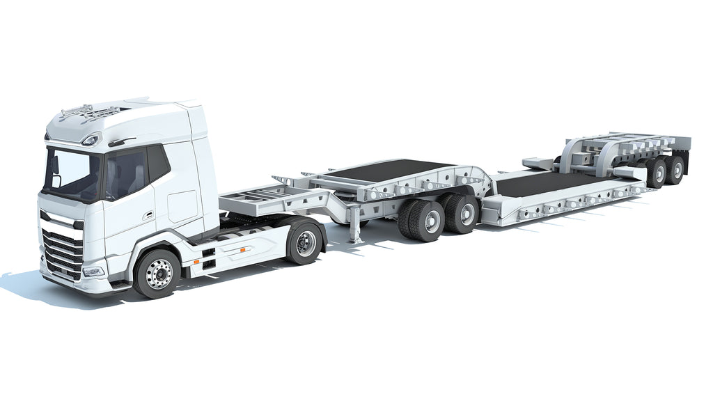 DAF Truck with Lowboy Trailer