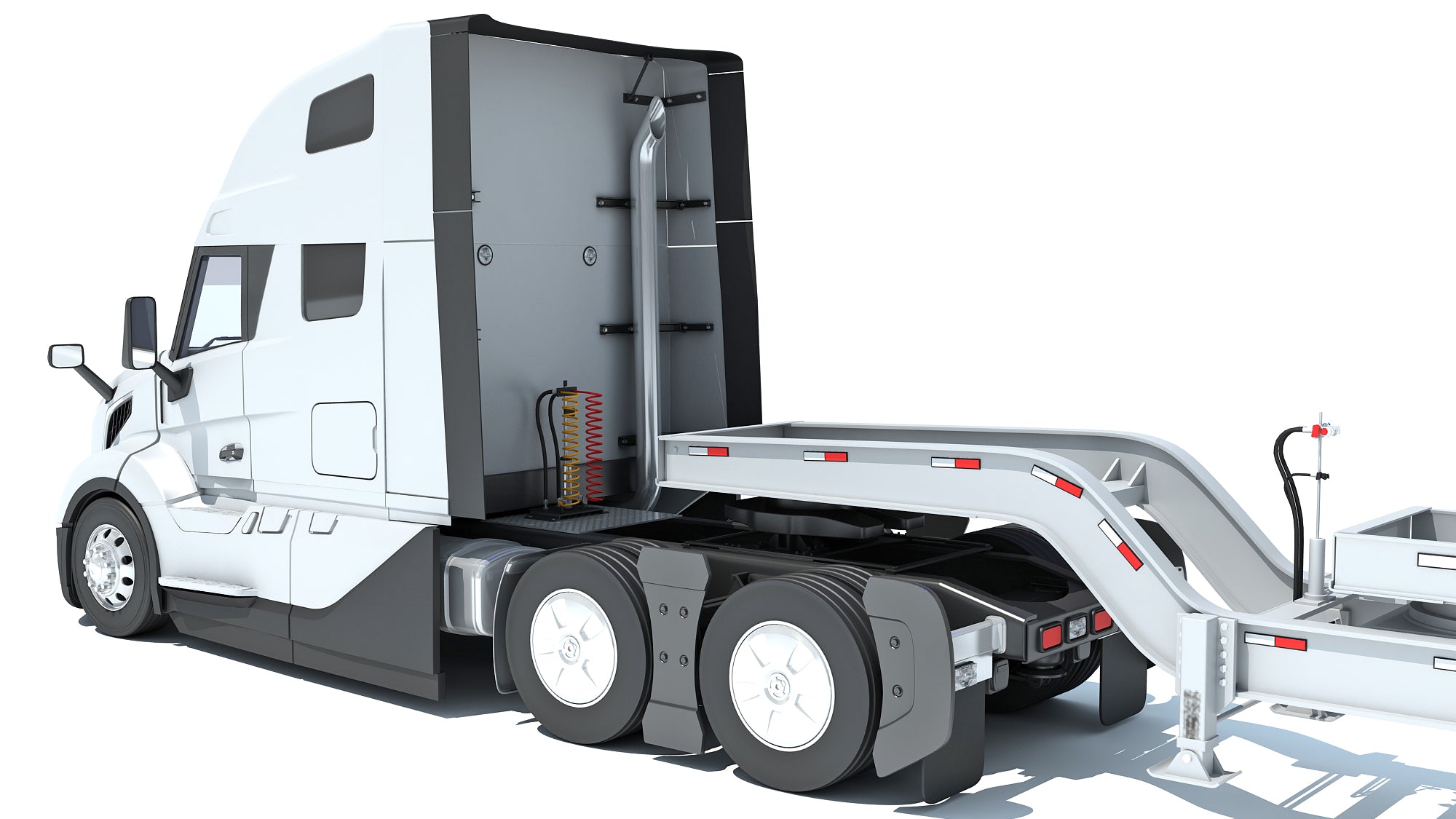 2024 Volvo Semi Truck with Lowboy Trailer