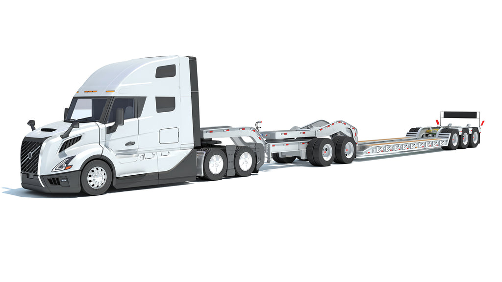 2024 Volvo Semi Truck with Lowboy Trailer