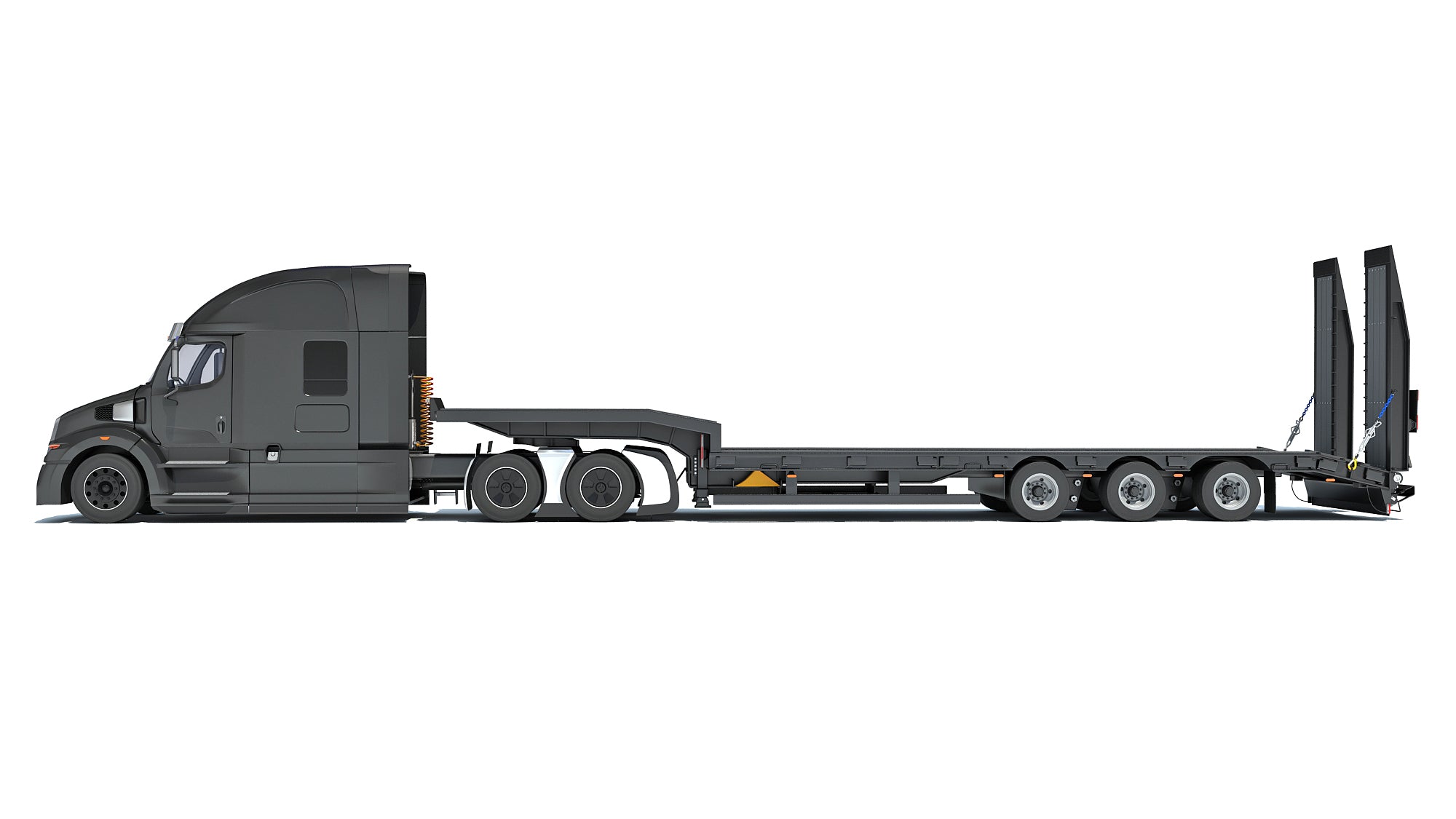 Truck with Platform Trailer