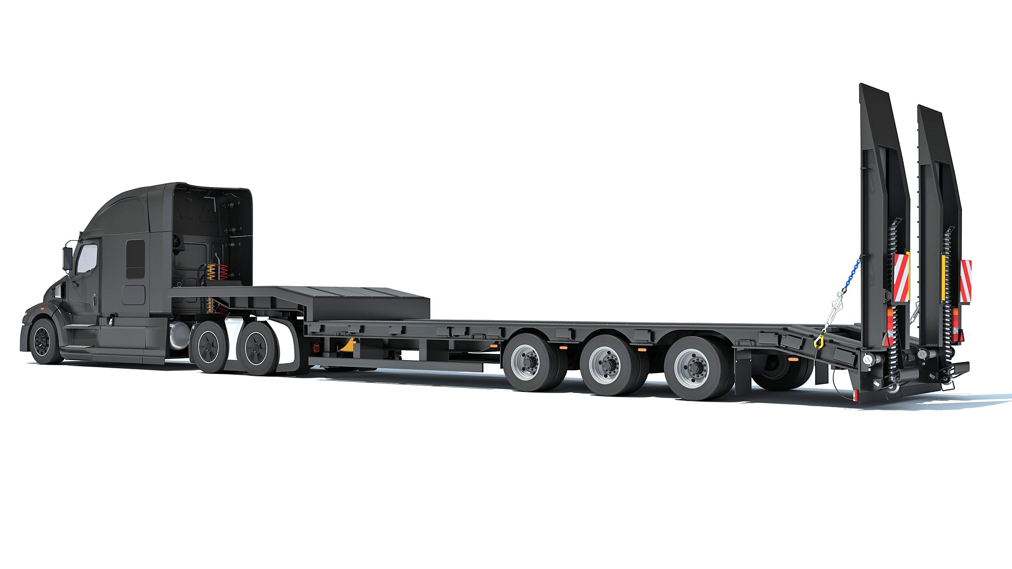 Truck with Platform Trailer