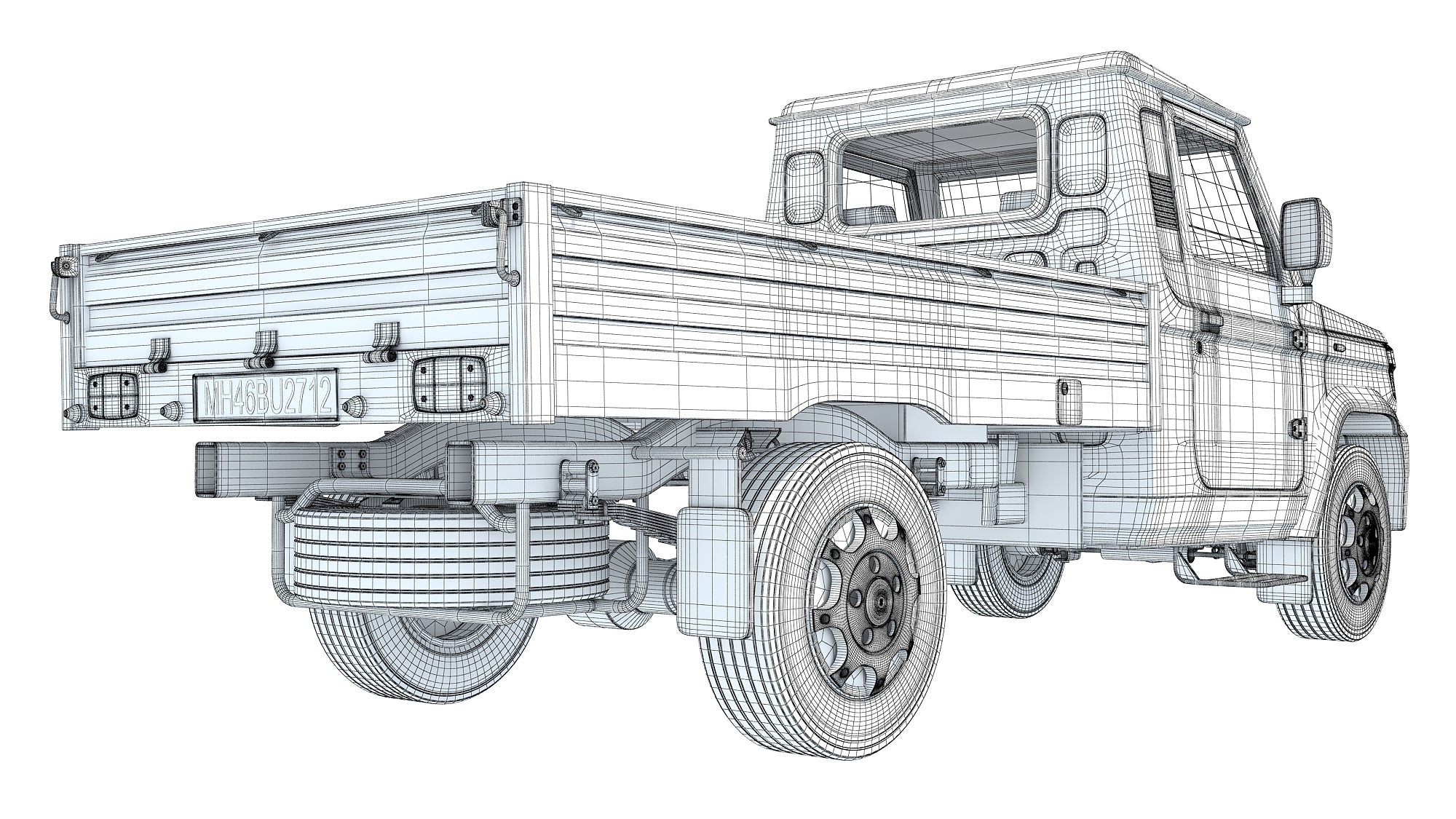 Mahindra Bolero Maxx Pik-Up 3D Model Indian Commercial Pickup Truck
