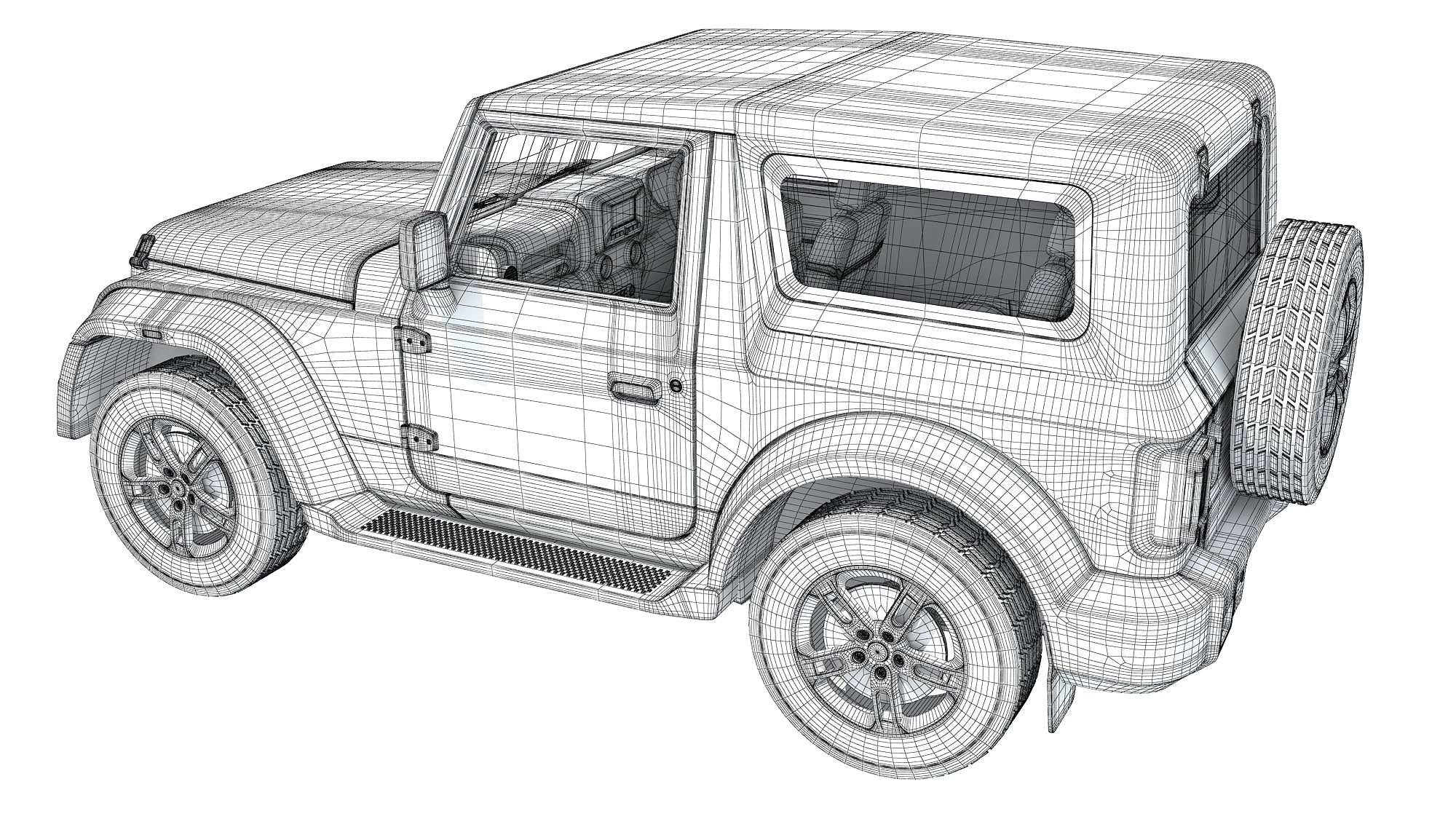 Mahindra Thar Compact SUV 4x4 Detailed Off-Road Vehicle