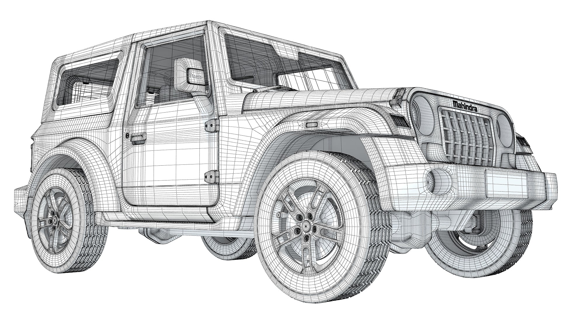 Mahindra Thar Compact SUV 4x4 Detailed Off-Road Vehicle