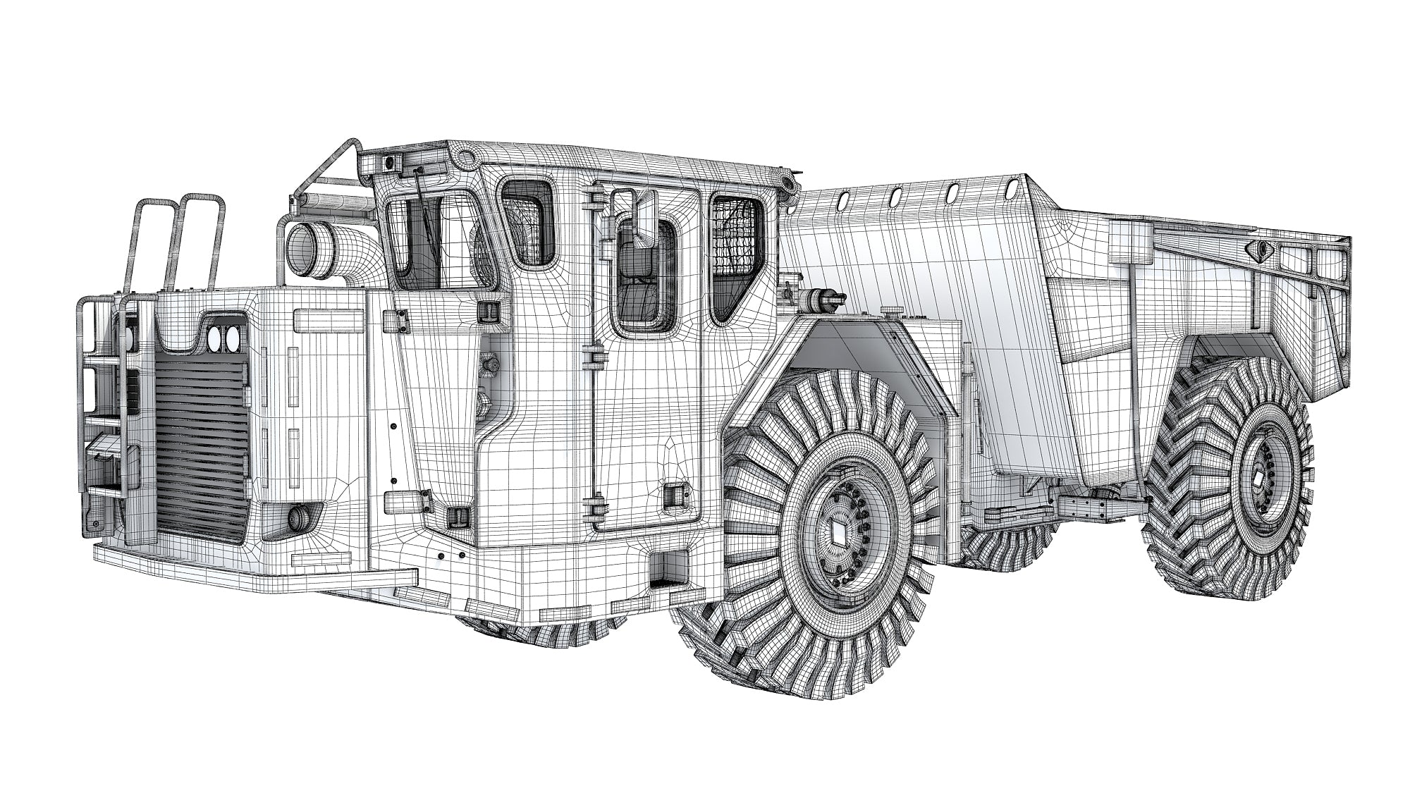 Articulated Underground Mining Truck Haul Vehicle