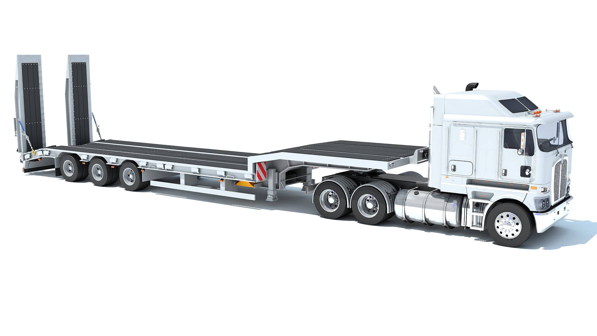 Truck with Platform Trailer