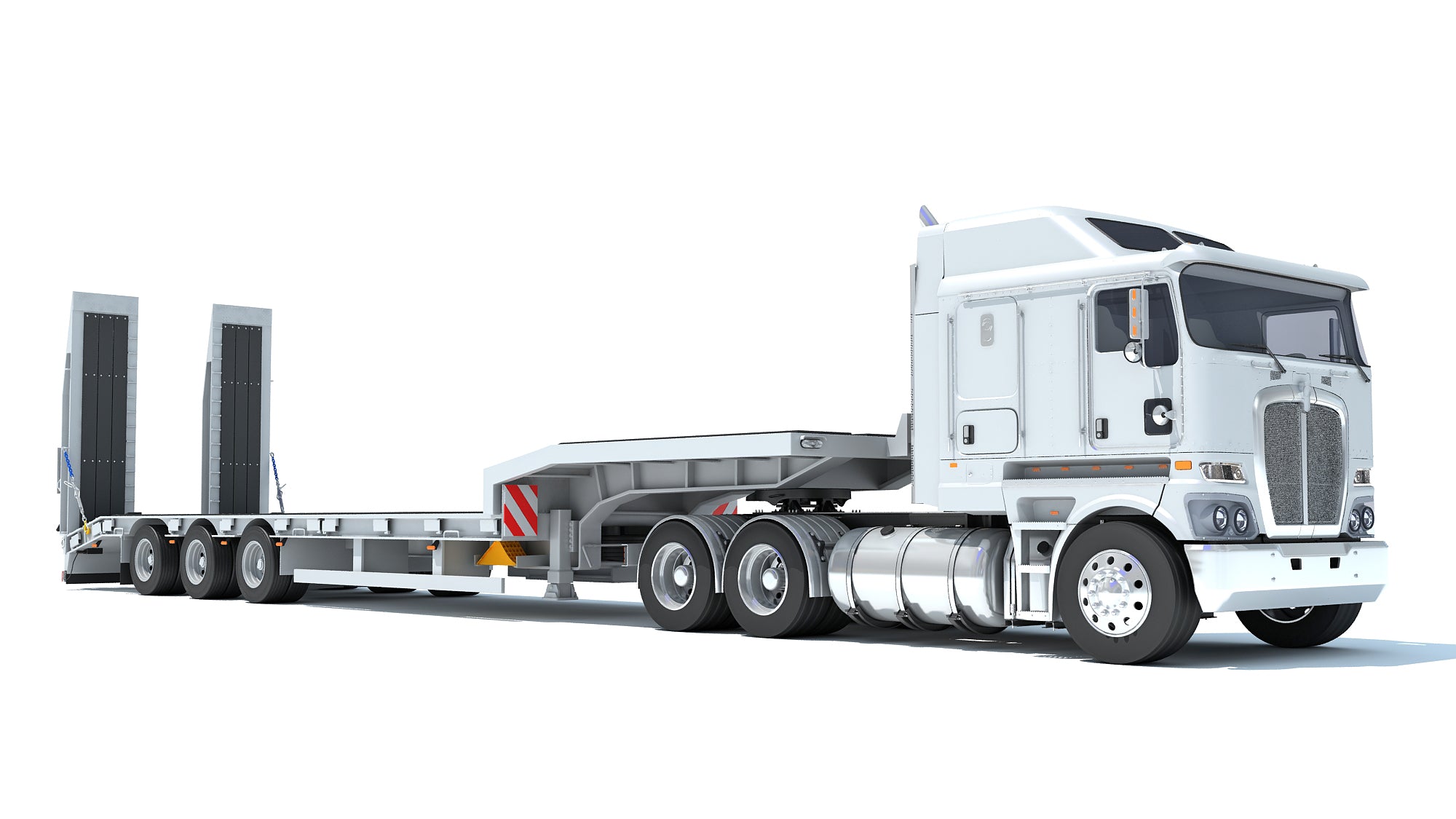 Truck with Platform Trailer