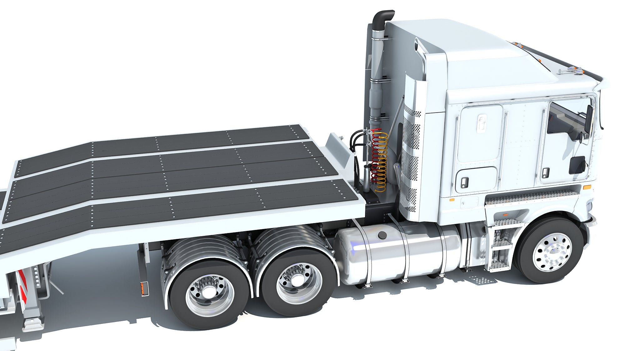Truck with Platform Trailer