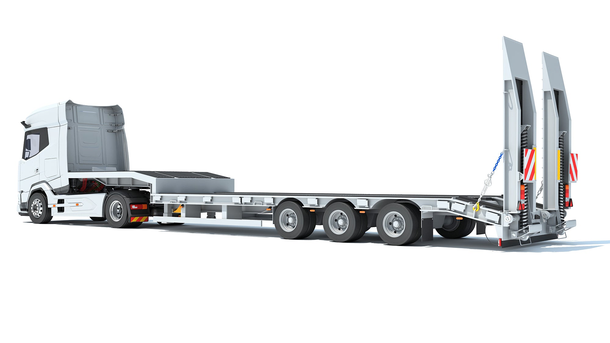 DAF Truck with Platform Trailer