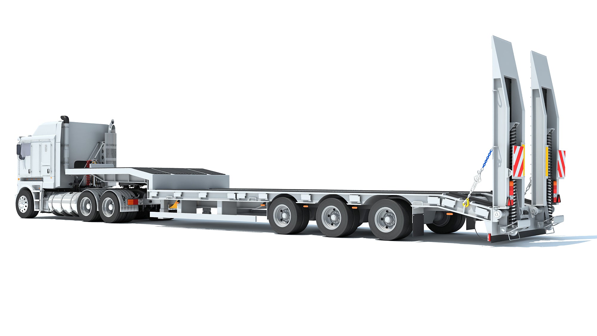 Truck with Platform Trailer