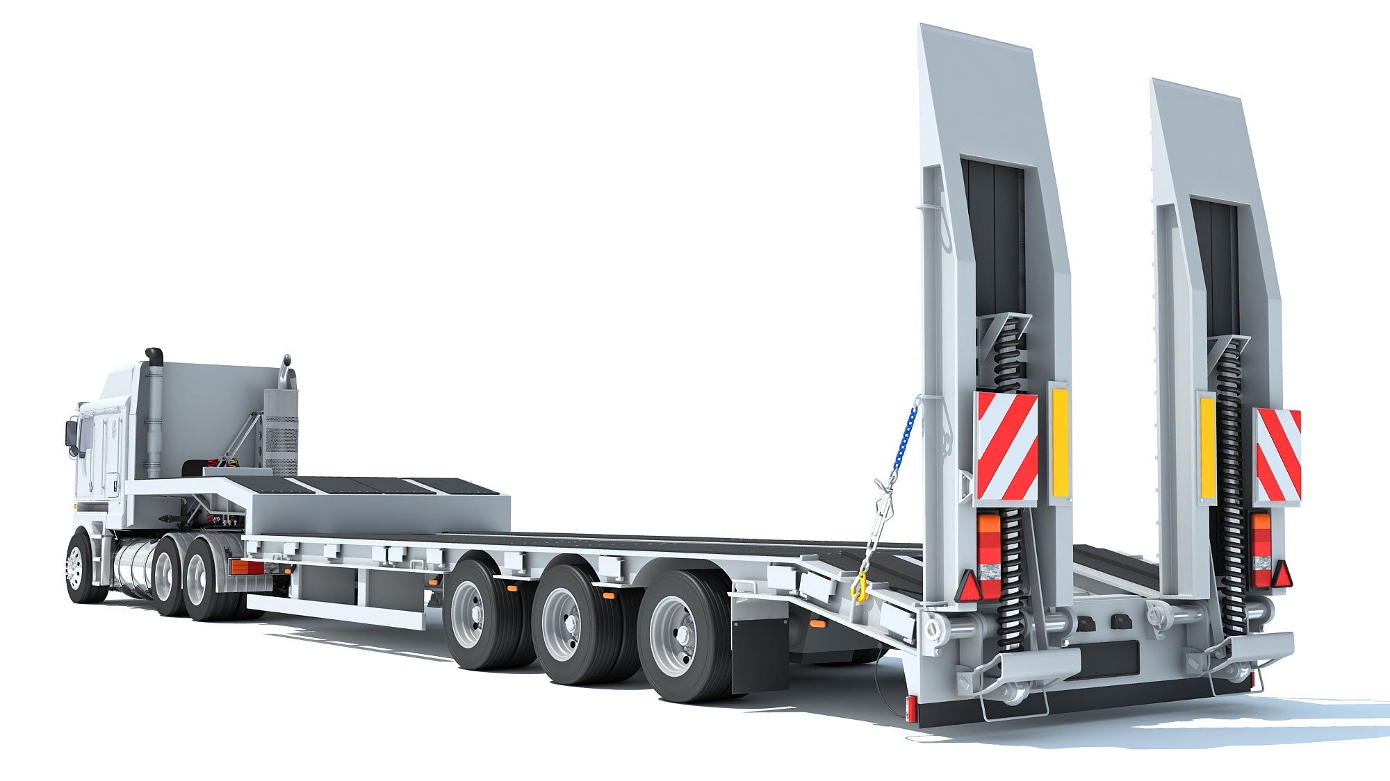 Truck with Platform Trailer