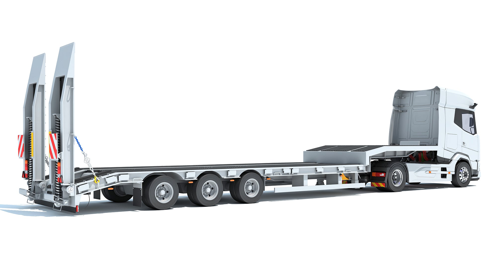 DAF Truck with Platform Trailer