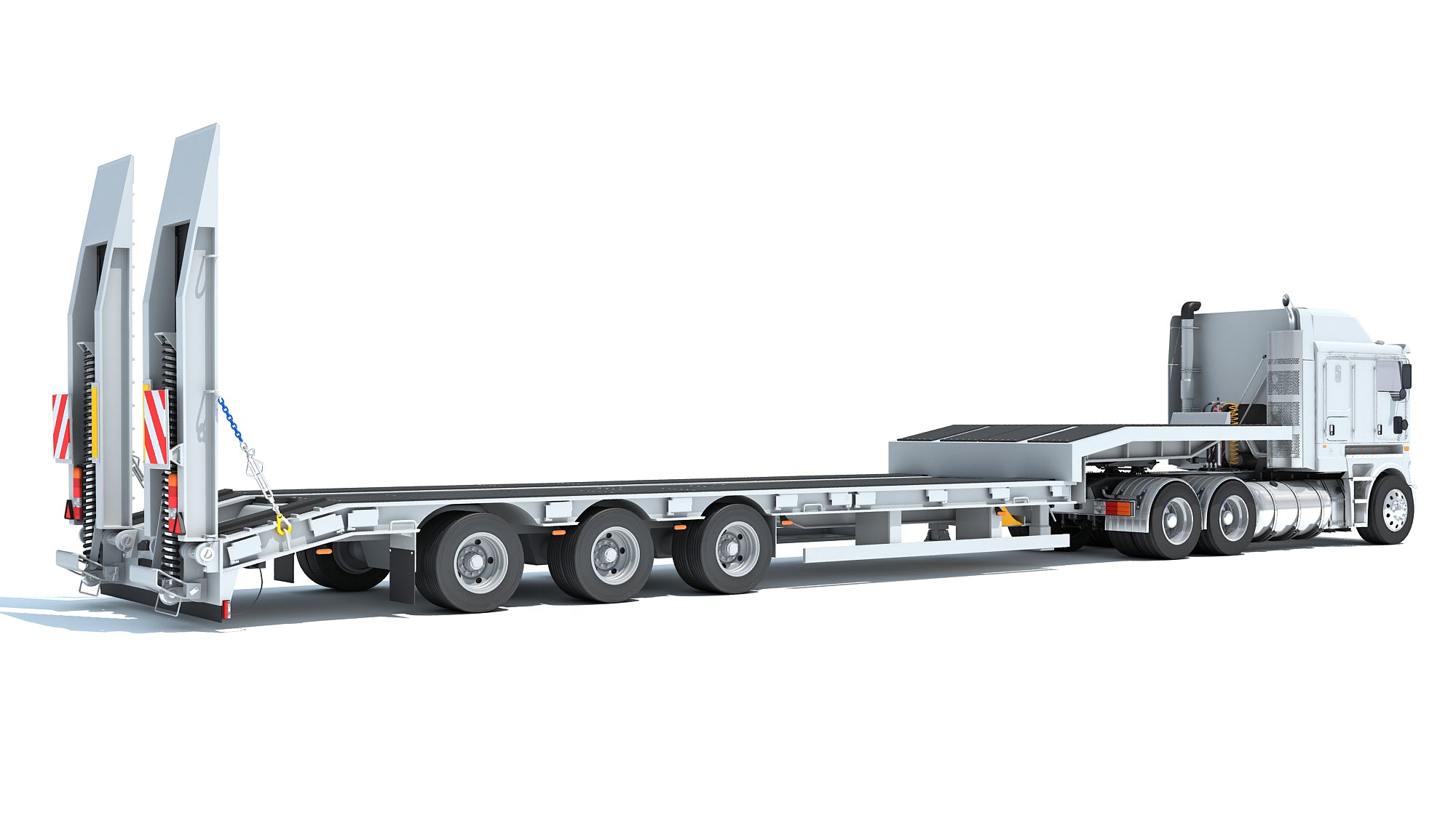 Truck with Platform Trailer