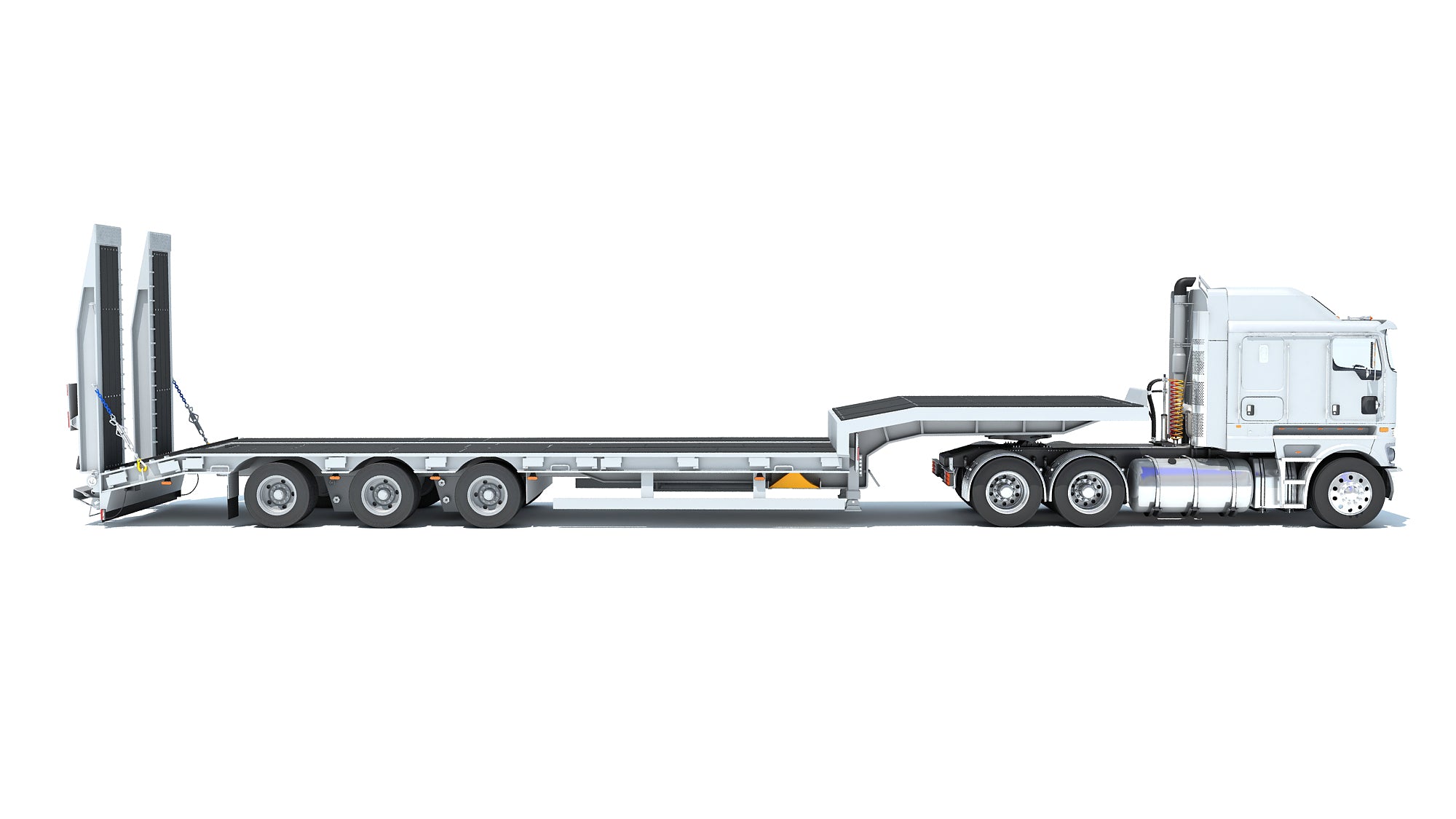 Truck with Platform Trailer