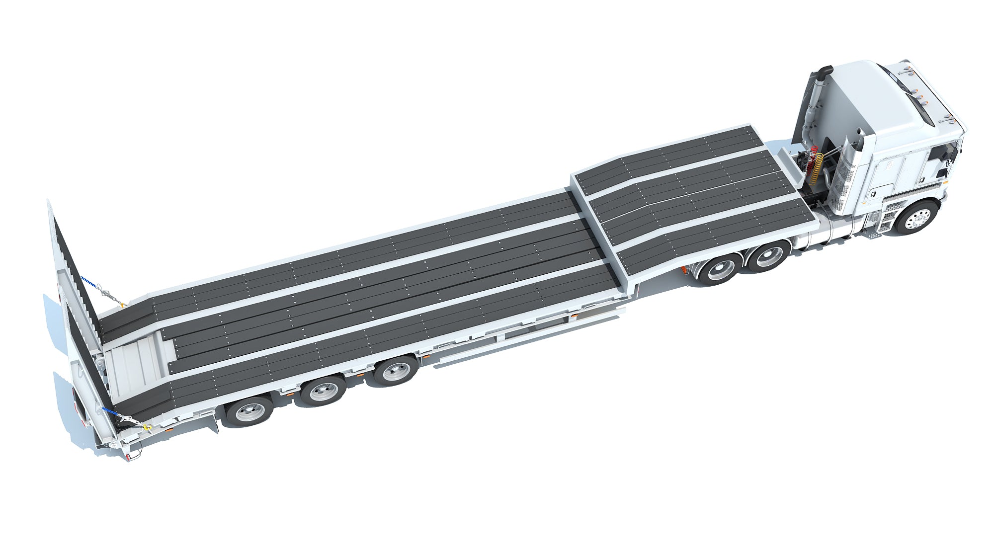 Truck with Platform Trailer