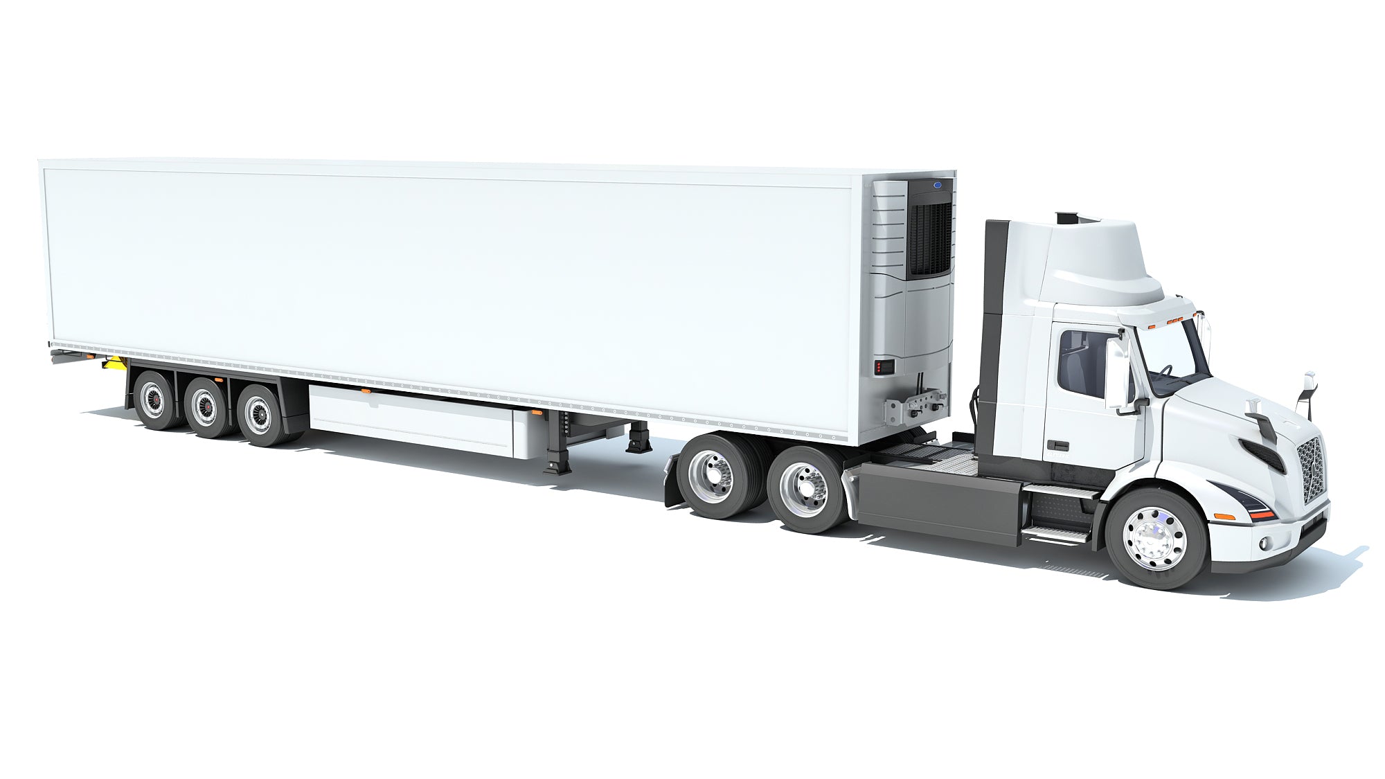 Semi Truck with Refrigerator Trailer