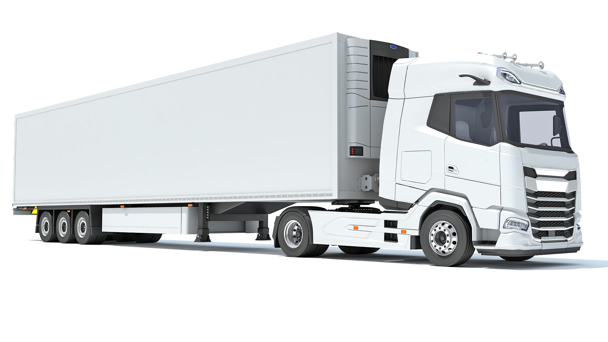 Truck with Reefer Refrigerator Trailer