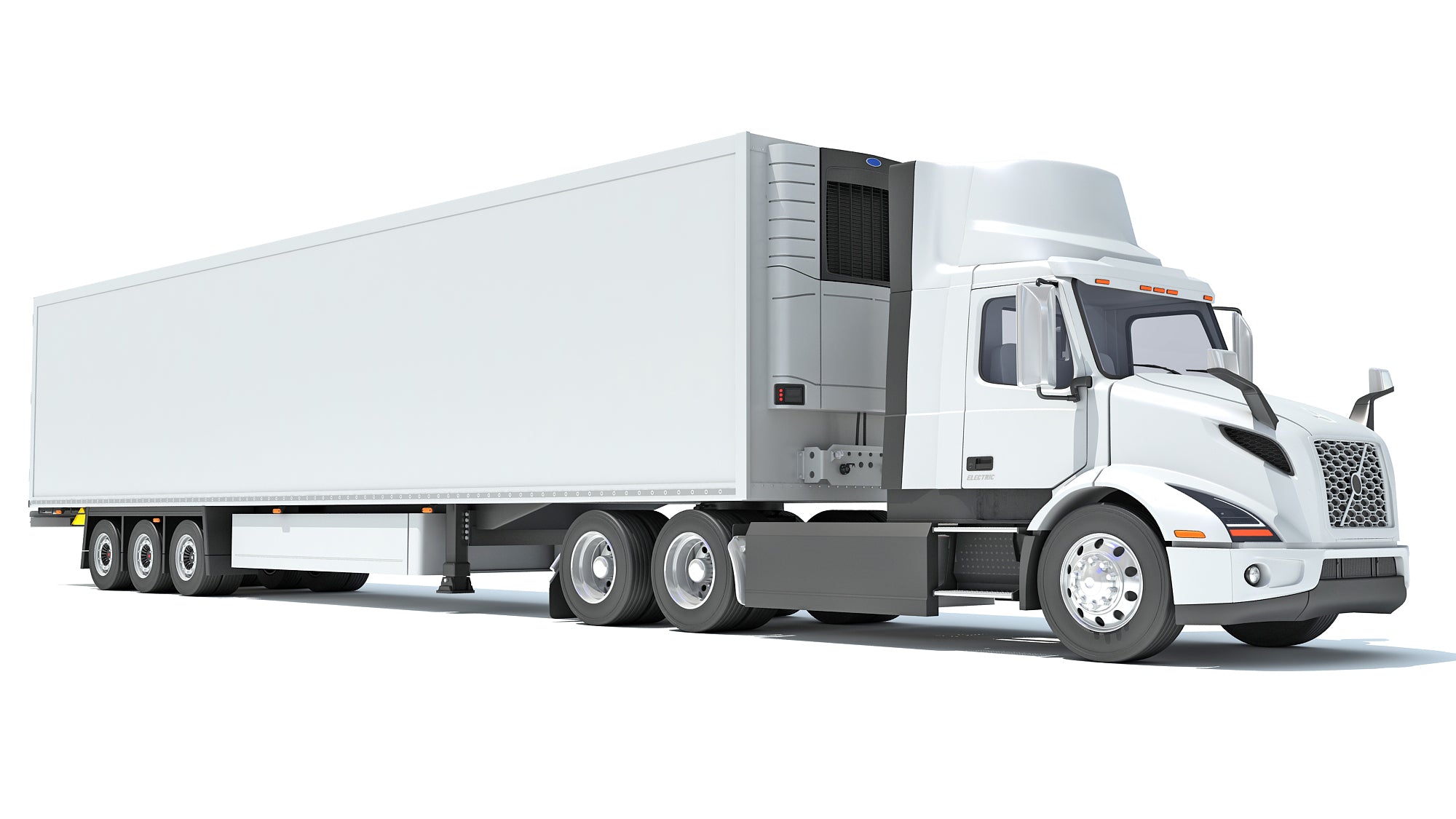 Semi Truck with Refrigerator Trailer