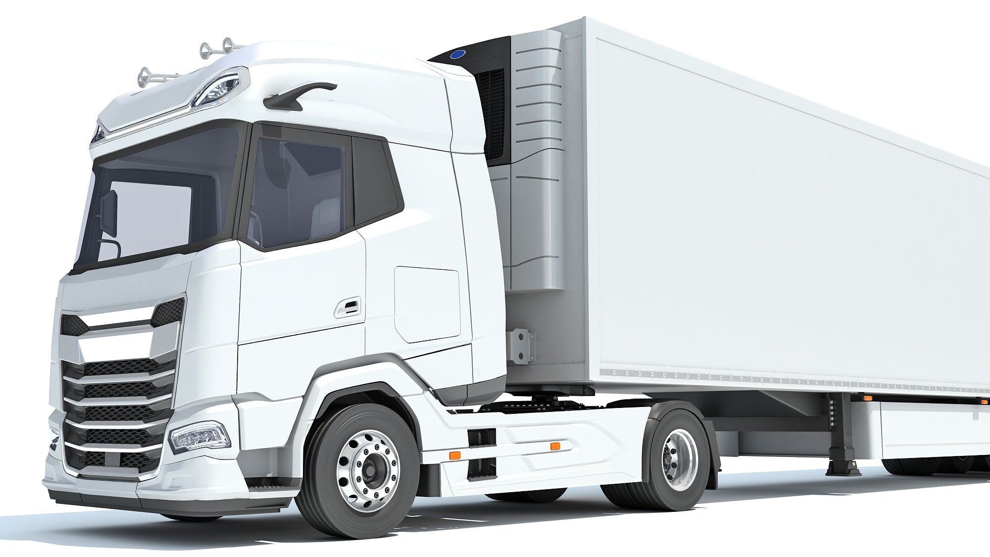 Truck with Reefer Refrigerator Trailer