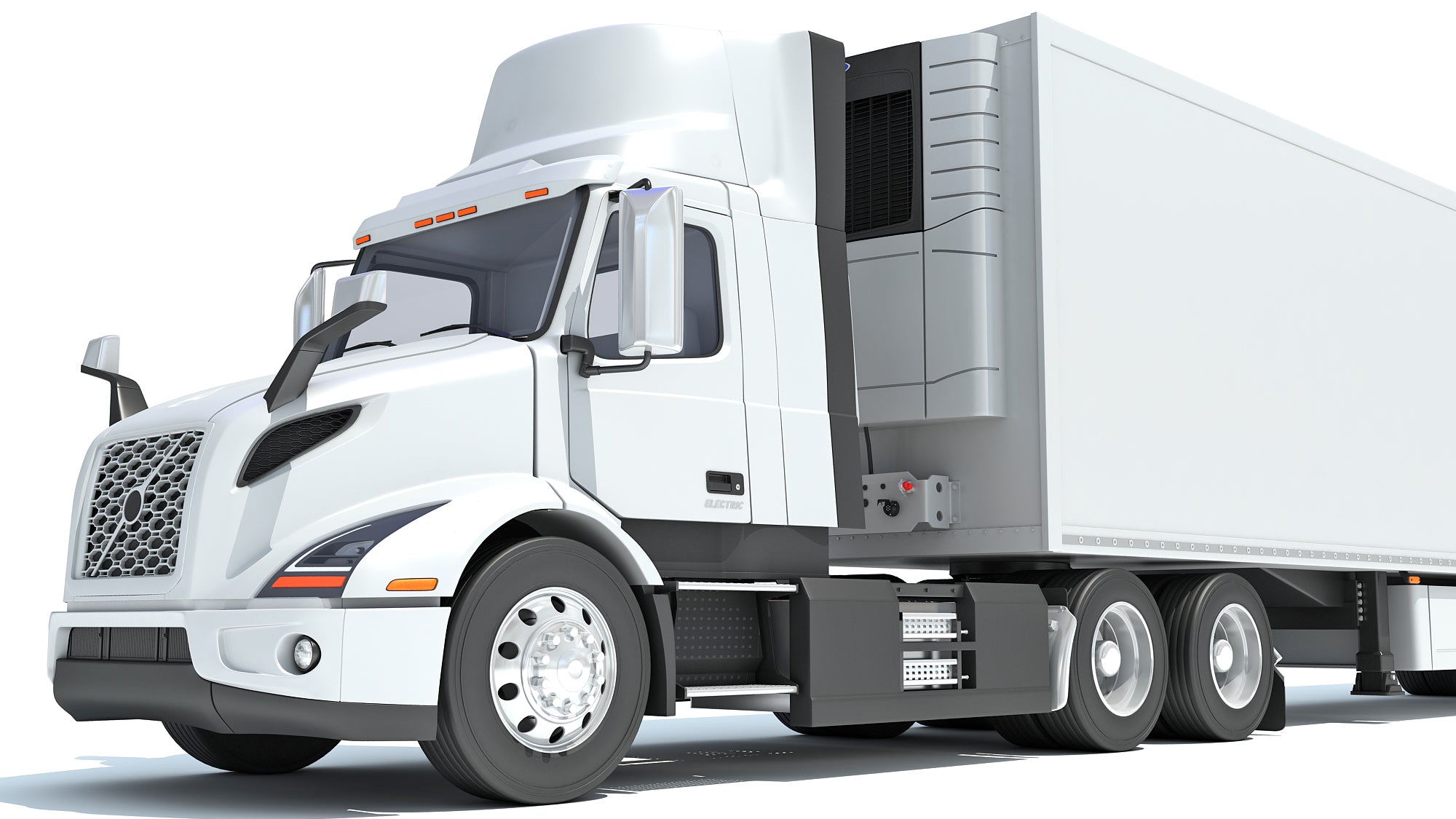 Semi Truck with Refrigerator Trailer