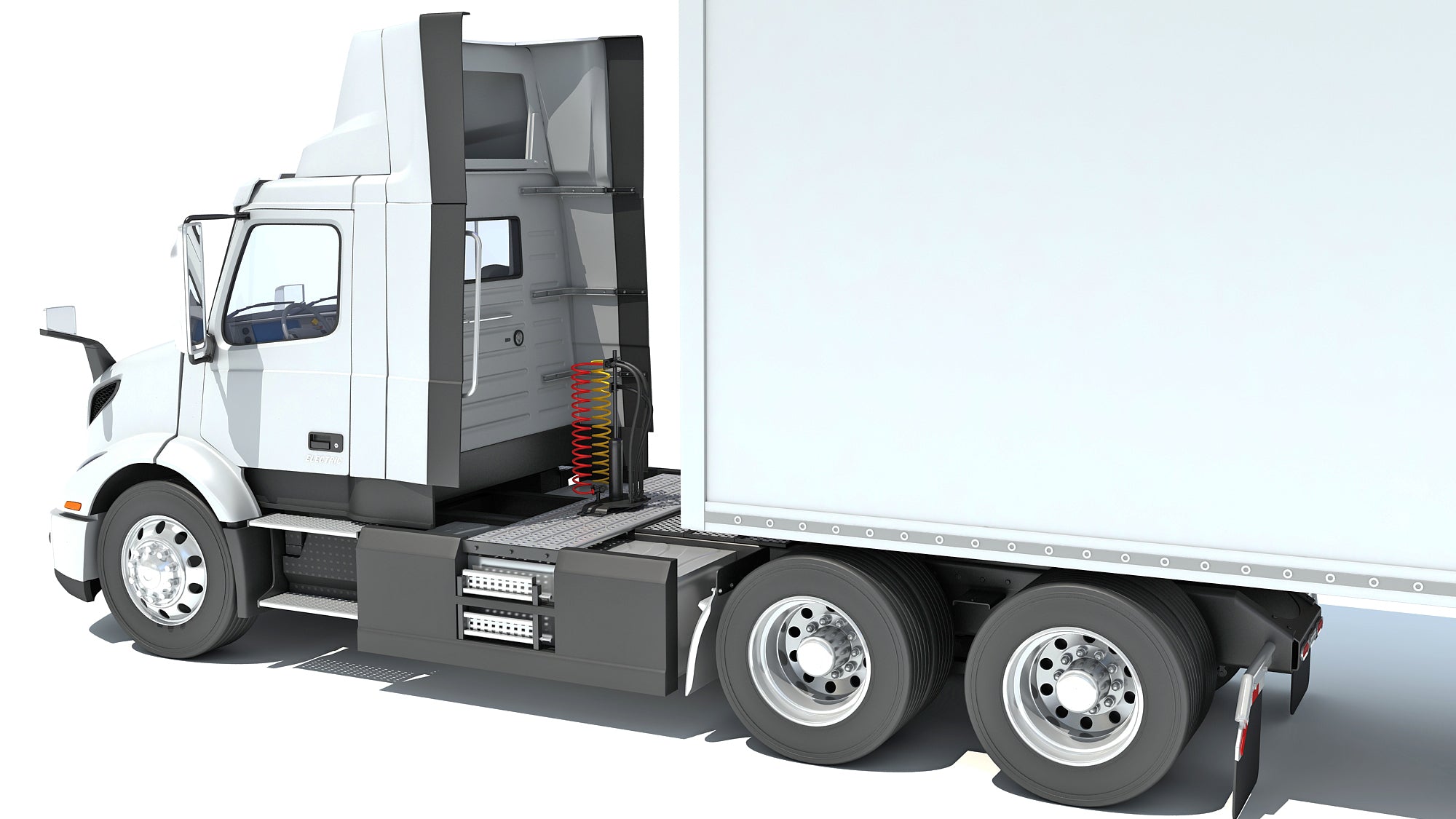 Semi Truck with Refrigerator Trailer