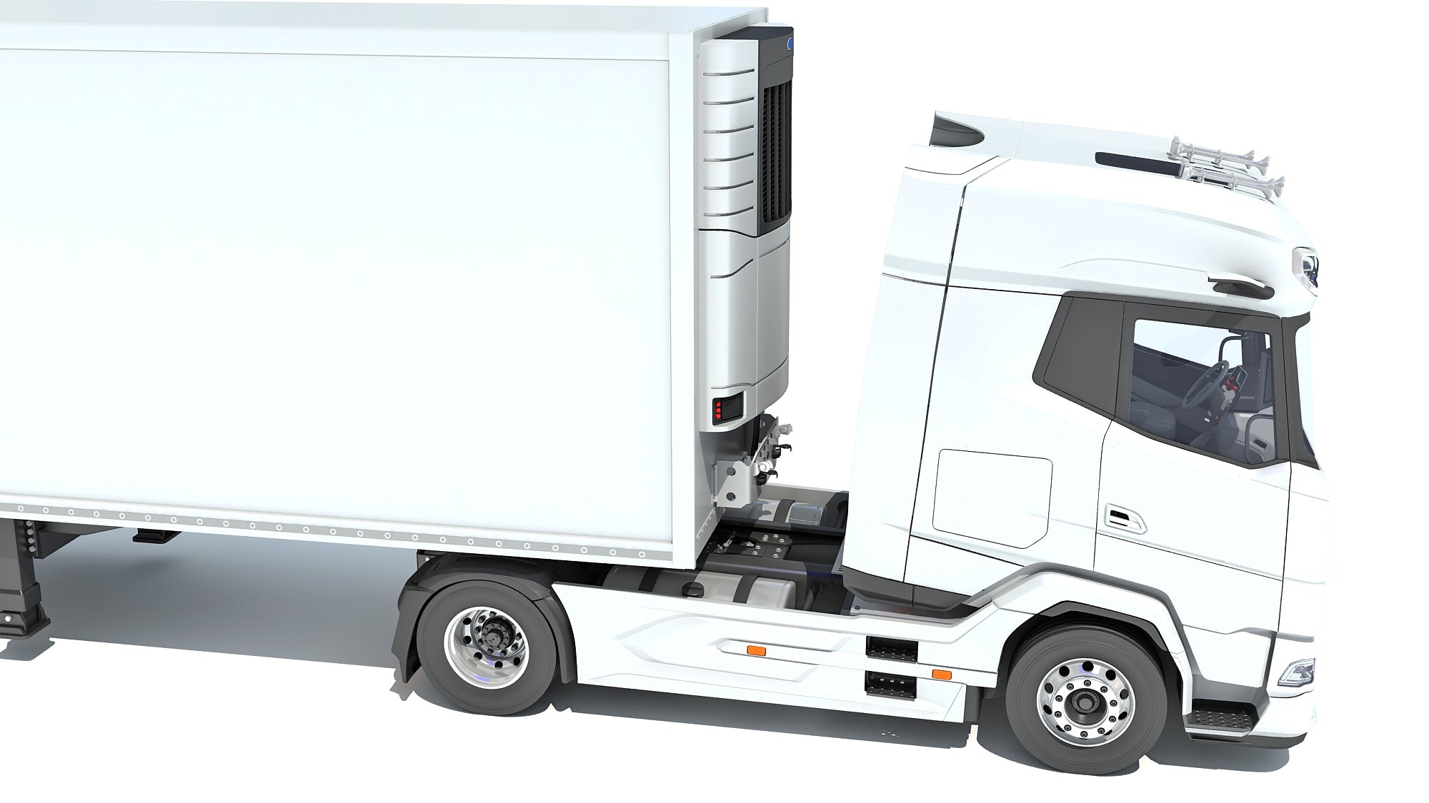 Truck with Reefer Refrigerator Trailer