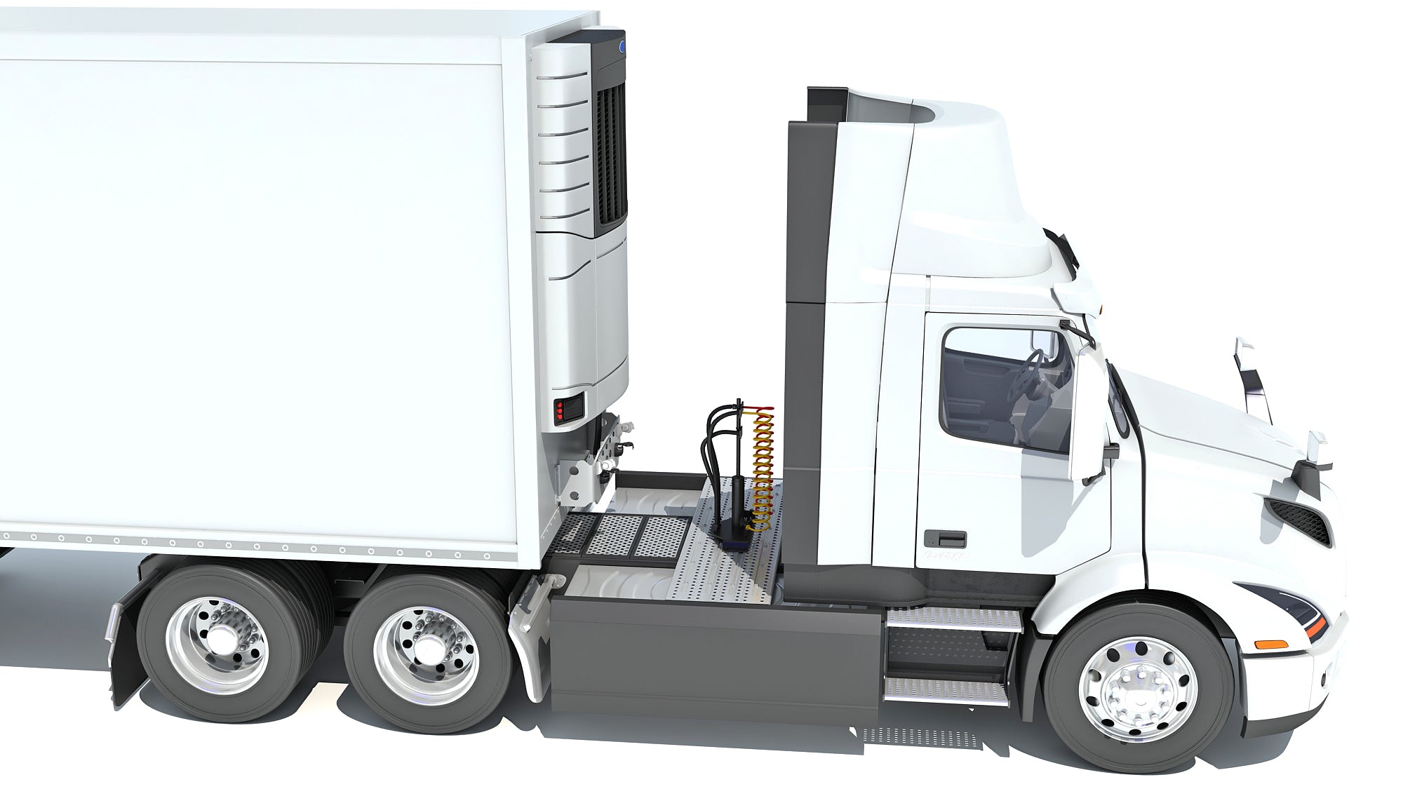 Semi Truck with Refrigerator Trailer