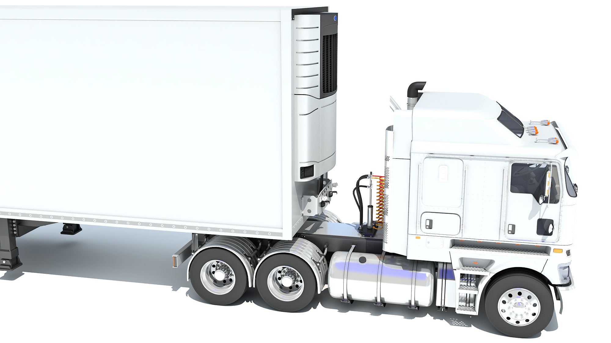 Truck with Reefer Refrigerator Trailer