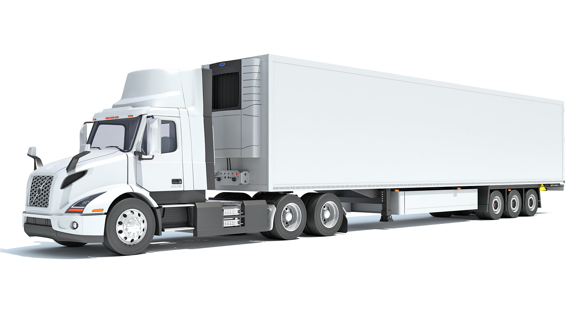 Semi Truck with Refrigerator Trailer