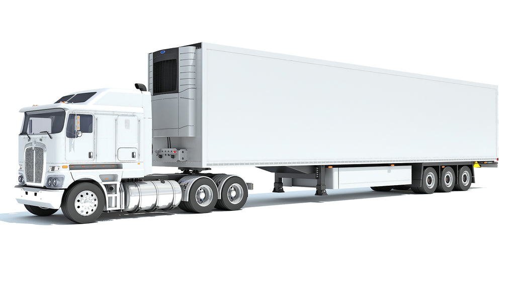 Truck with Reefer Refrigerator Trailer