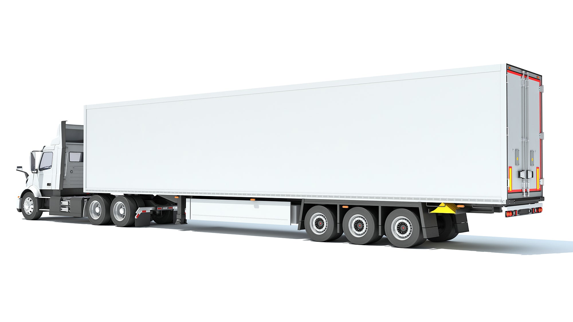 Semi Truck with Refrigerator Trailer